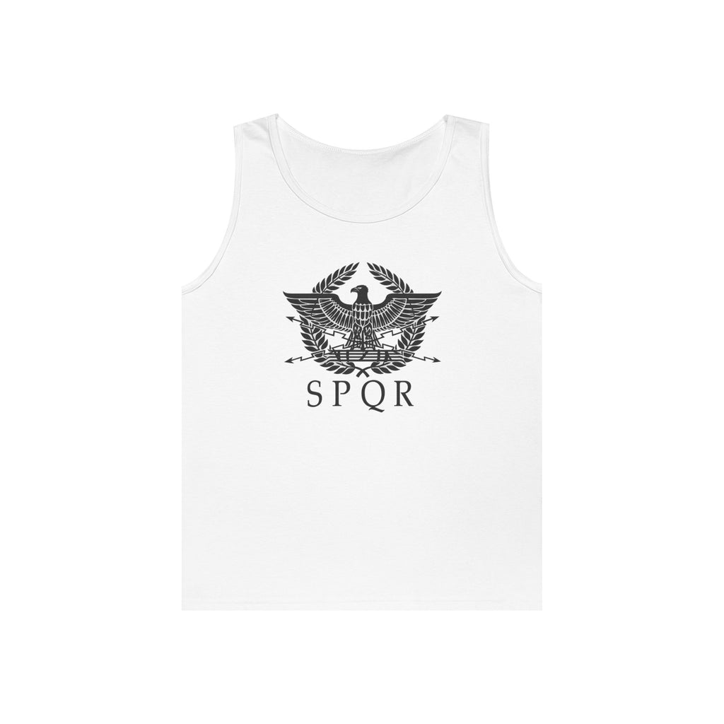 Roman Eagle SPQR Black Design Unisex Heavy Cotton Tank Top