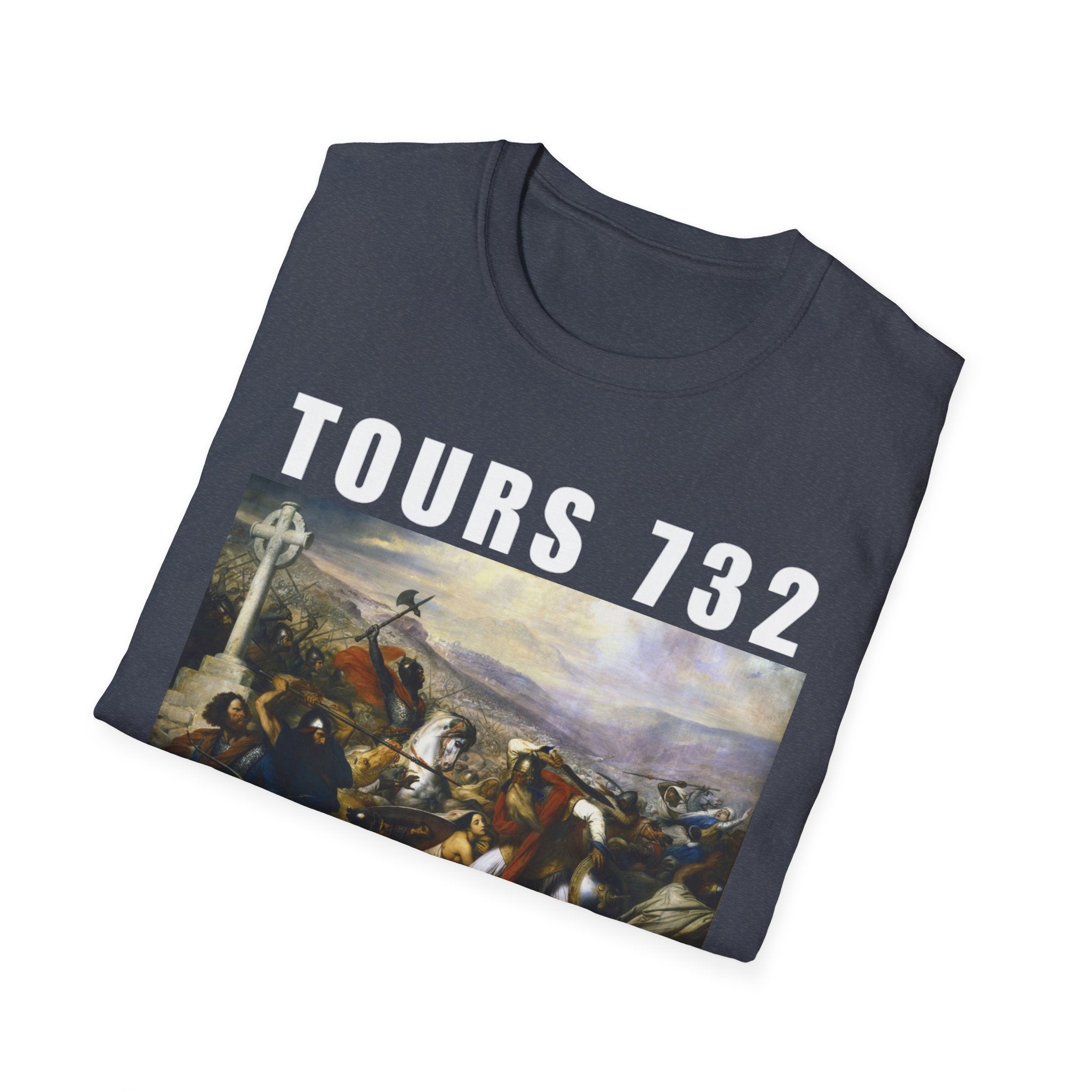 Battle of Tours 732 T-Shirt, Battle of Tours Charles De Steuben Painting Shirt, Crusader Art Shirt