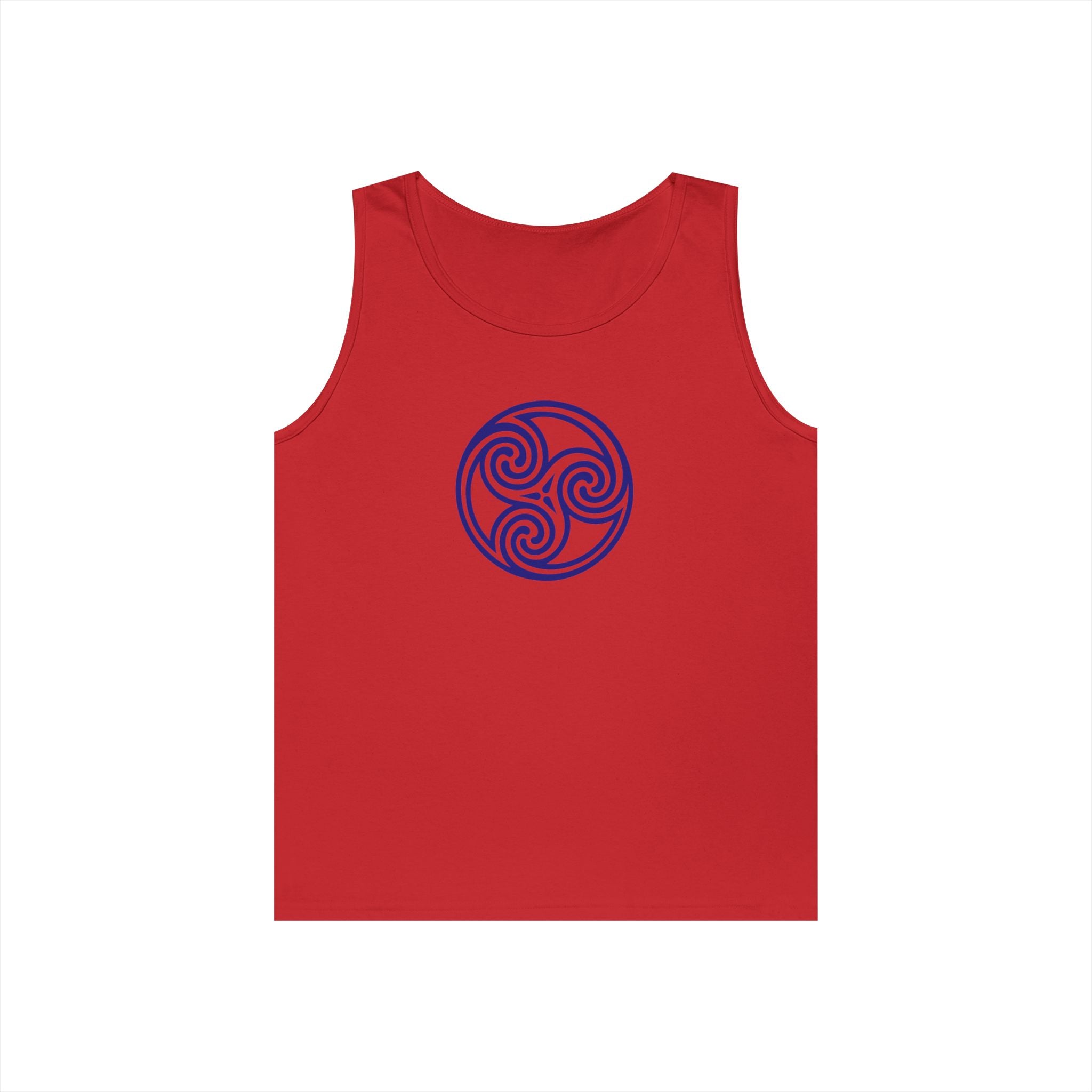 Celtic Spiral Triskele Symbol Blue Unisex Tank Top