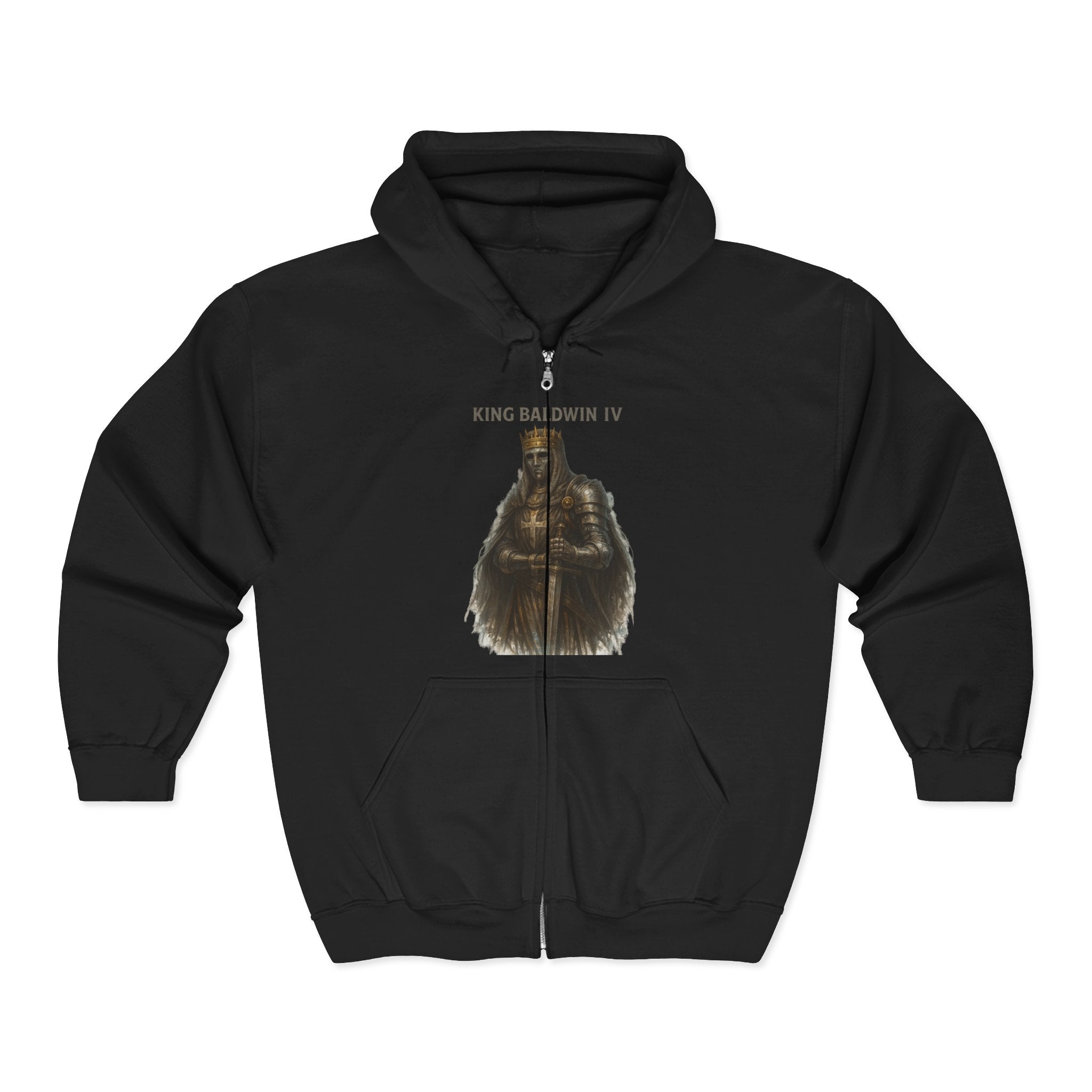 King Baldwin IV Zip-Up Hoodie, King Baldwin IV Zip-Up Sweatshirt