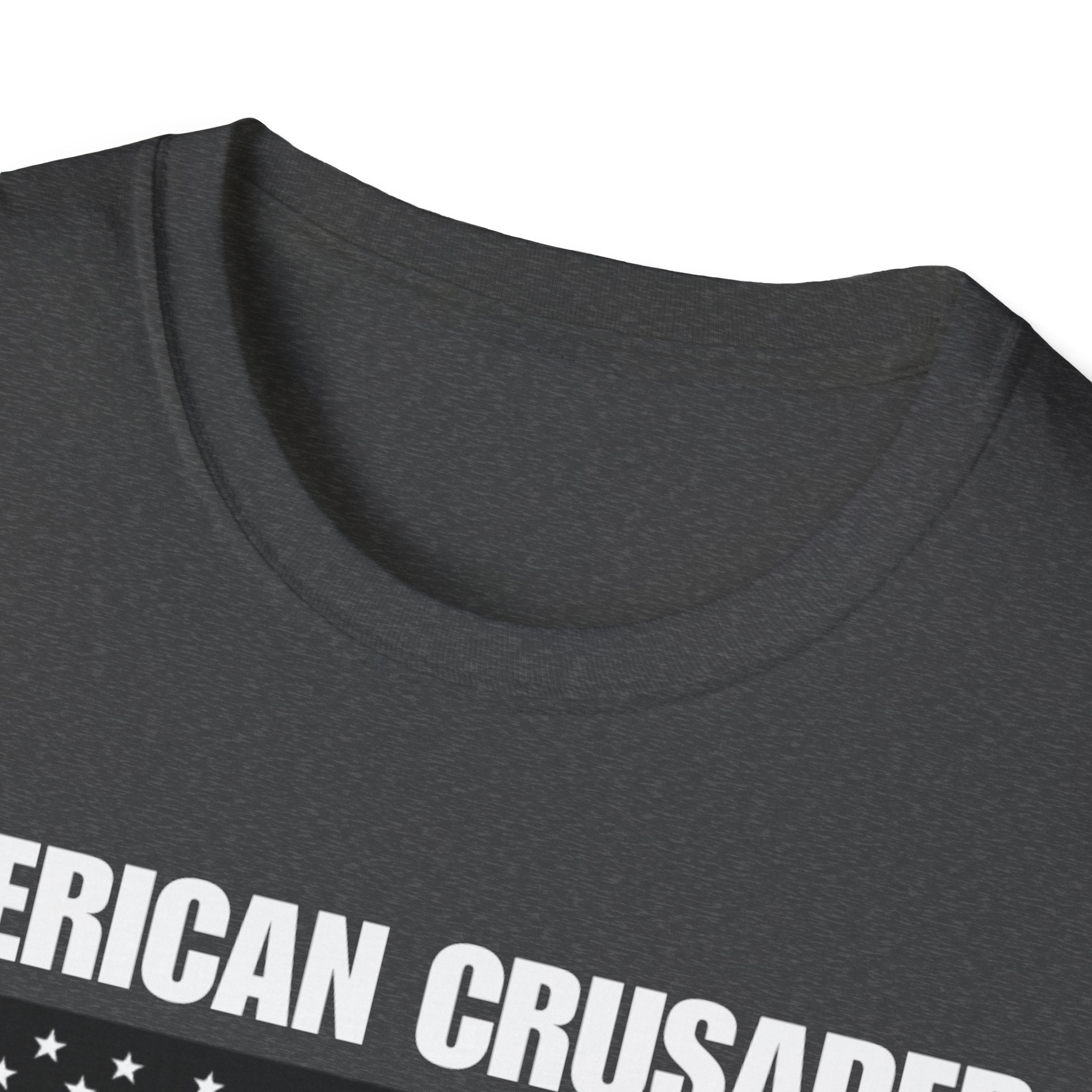 American Crusader Black and White Alt Design Softstyle Cotton Shirt T-Shirt