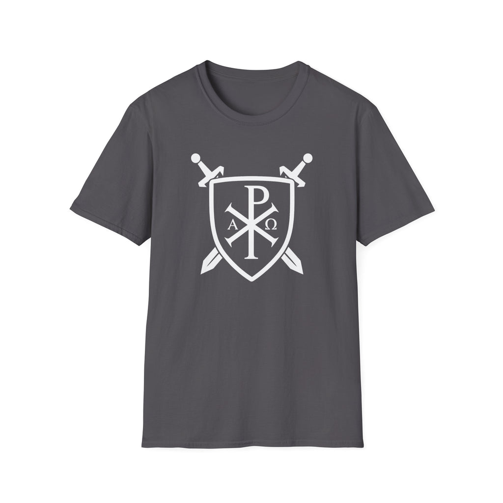 Unique Pi Chi Rho Crest Shield White Design Softstyle T-Shirt