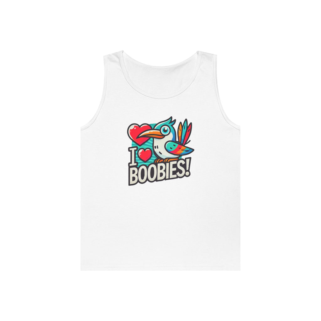 Funny 'I Love Boobies!' Boobie Bird Unisex Heavy Cotton Tank Top