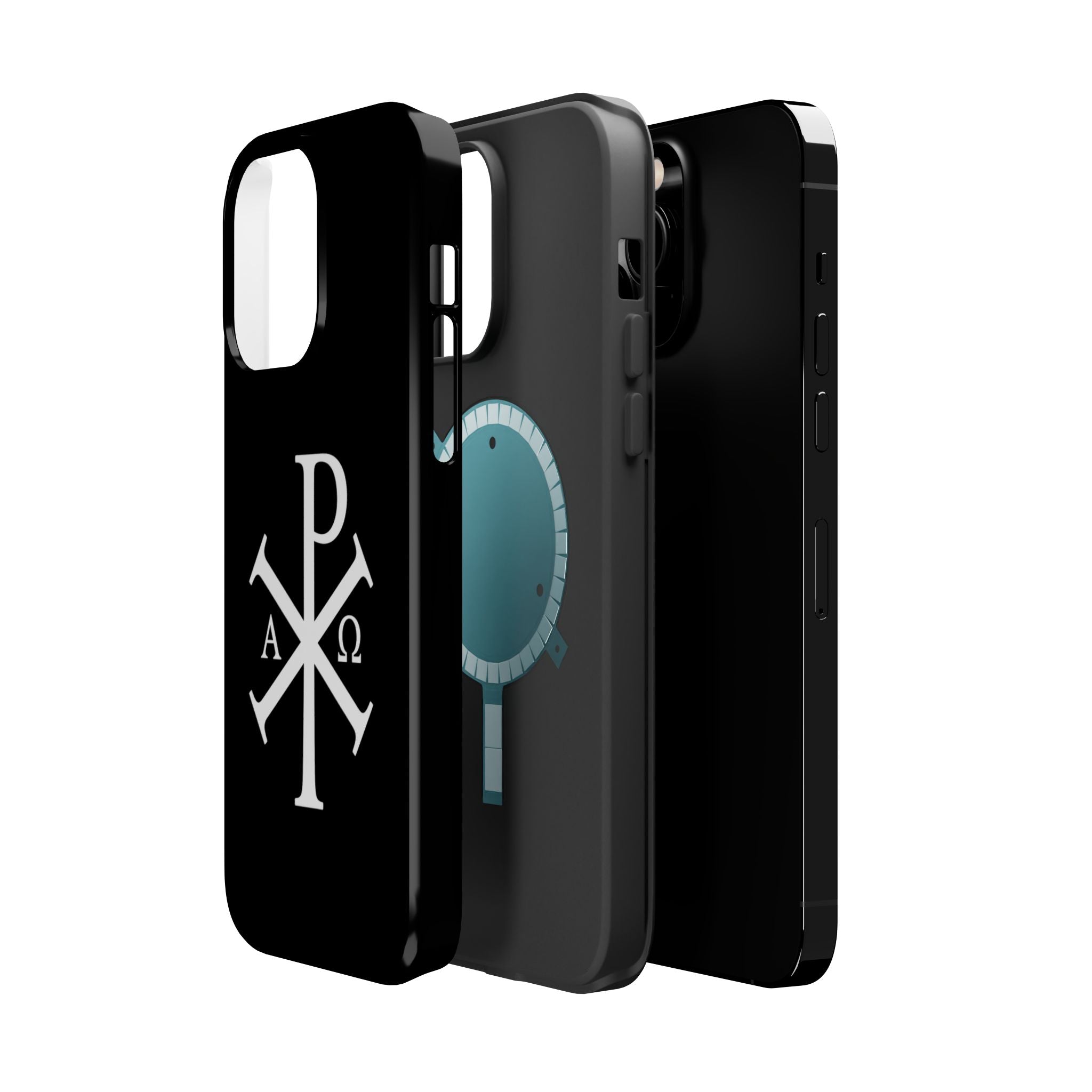Pi Chi Rho White Design Magnetic Impact-Resistant Cases