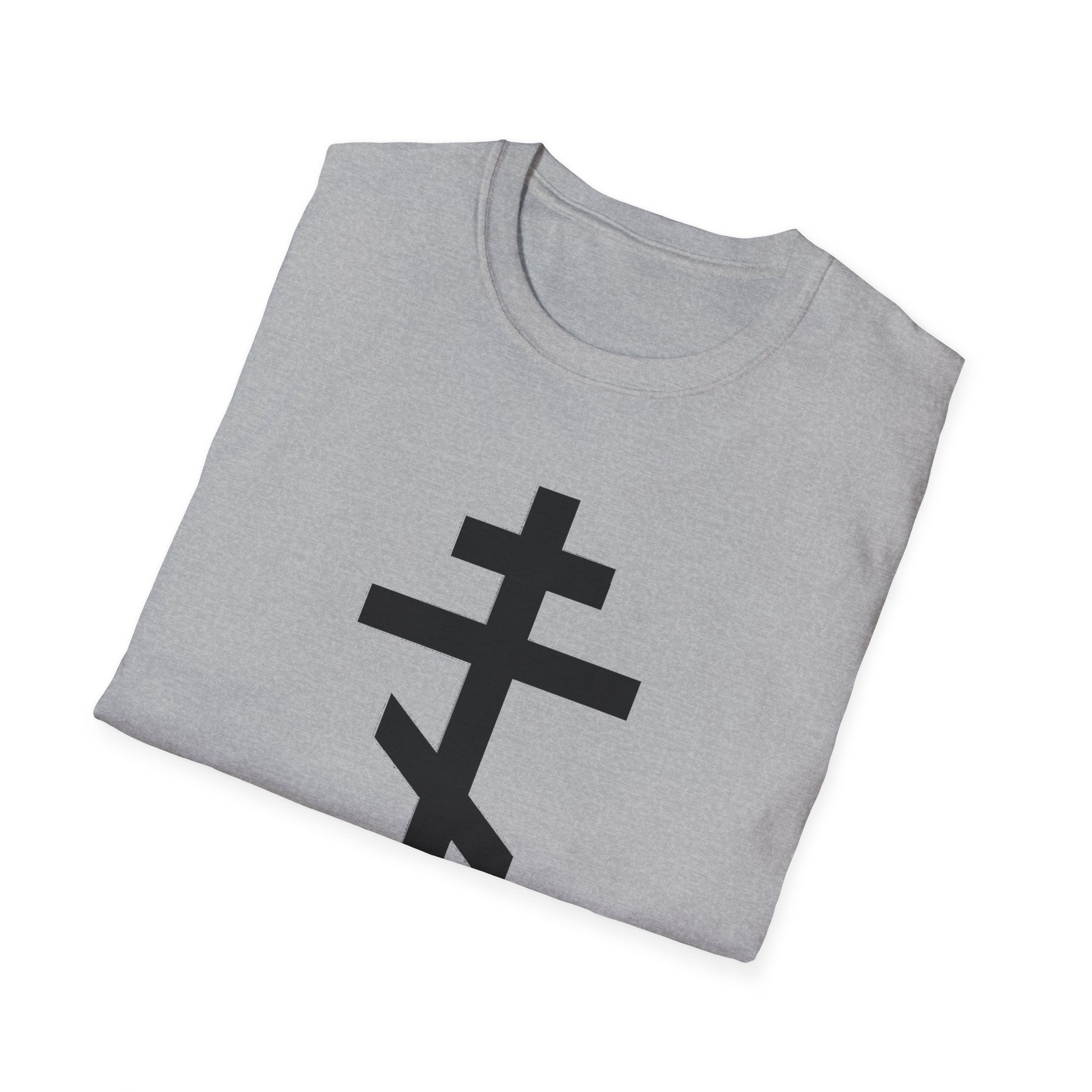Crucifix Black Unisex Cotton Softstyle T-Shirt