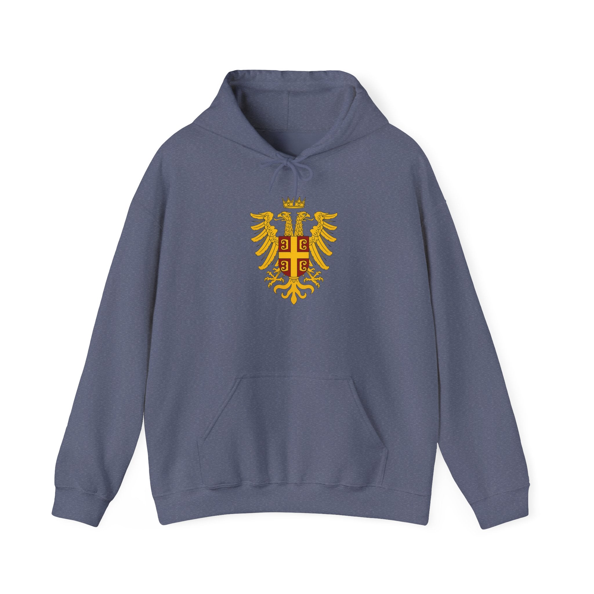 Byzantine Eagle Crest Graphic Pull Over Hoodie Sweatshirt