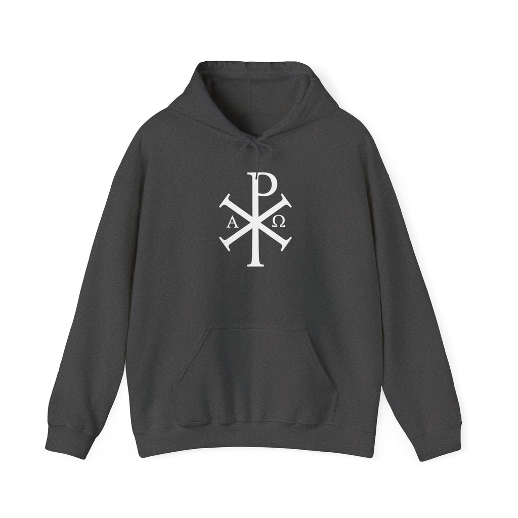 Pi Chi Rho White Design Graphic Pull Over Hoodie Sweatshirt