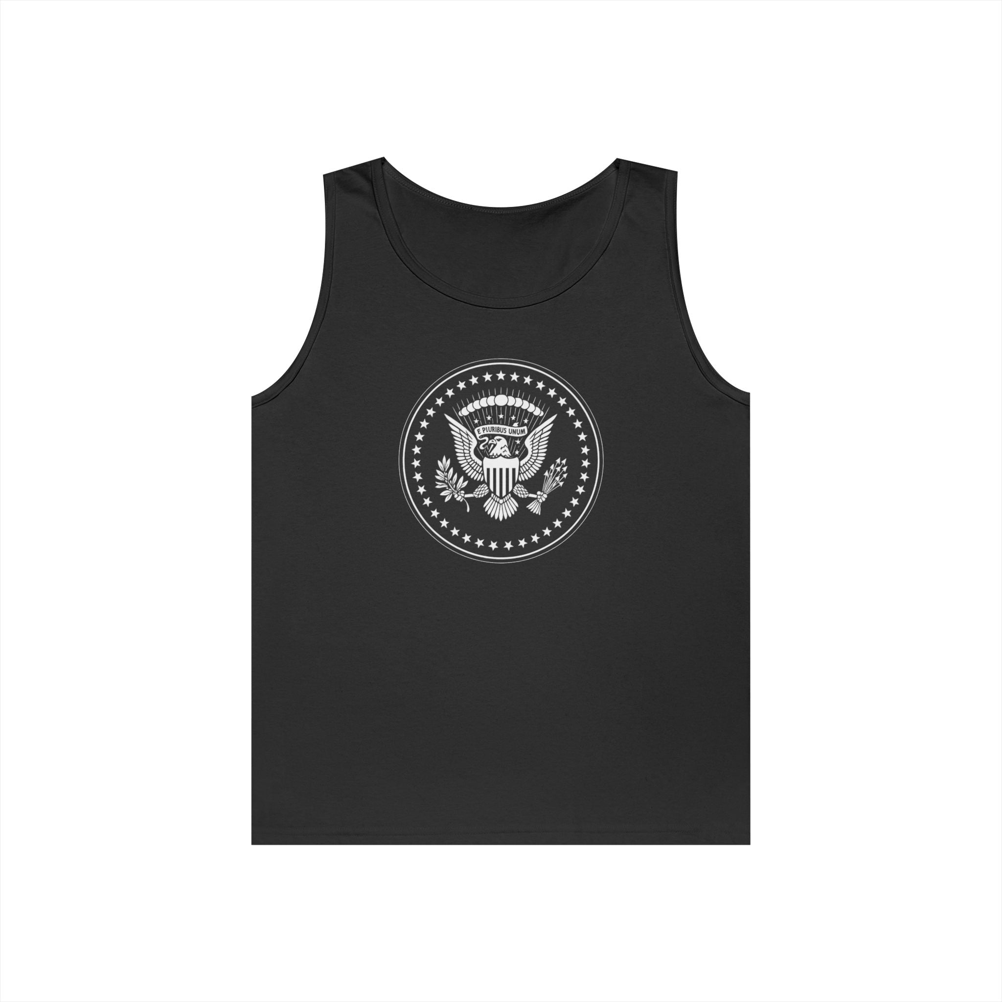 American Eagle Presidential Seal Black Design Unisex Heavy Cotton Tank Top