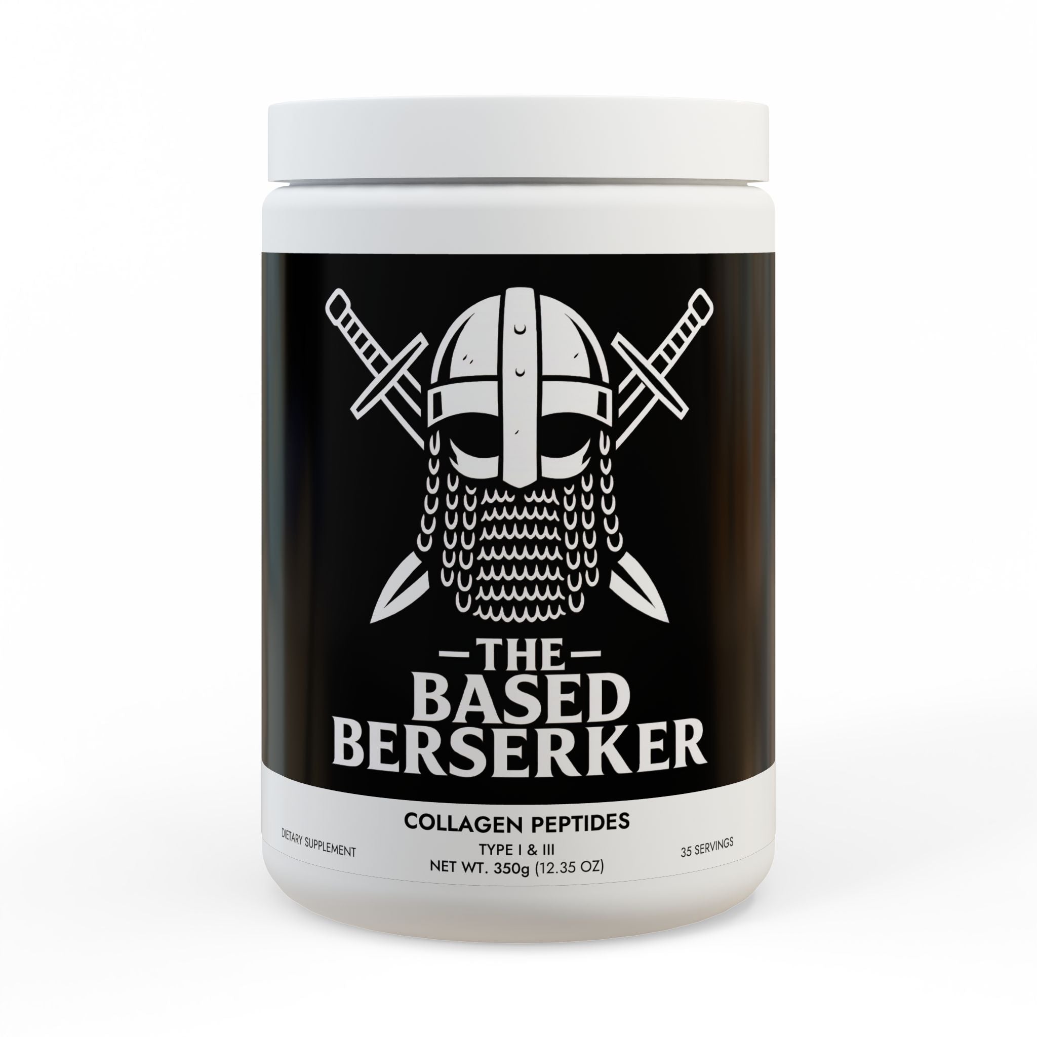 The Based Berserker Collagen Peptides Type I & III Supplement (350g, 12.3oz)