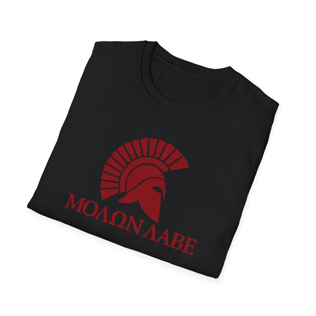 Molon Labe "Come and Take It!" in Greek Black Design Softstyle Cotton T-Shirt Softstyle Cotton T-Shirt