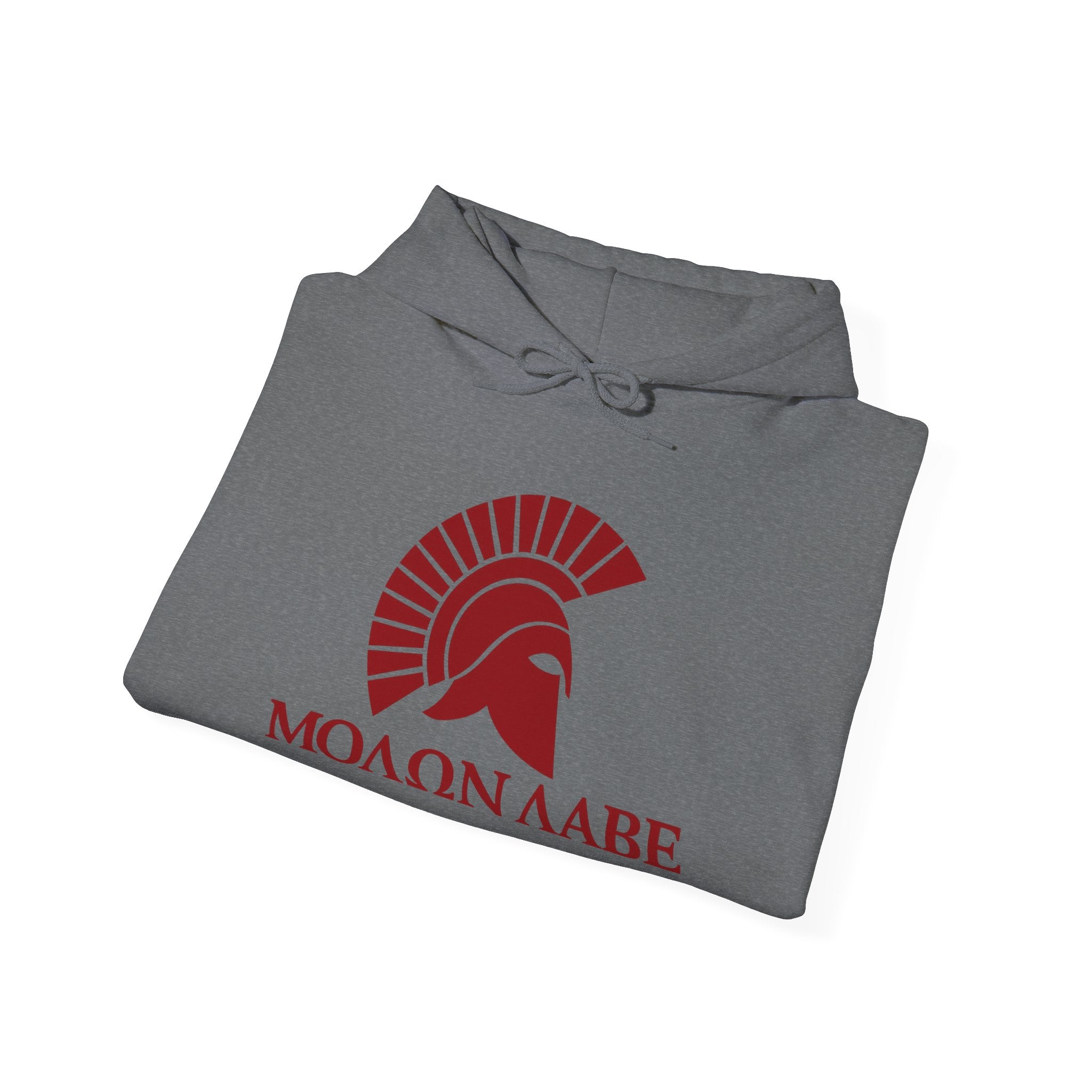 Molon Labe "Come and Take It!" in Greek Red Design Pull Over Hooded Sweatshirt