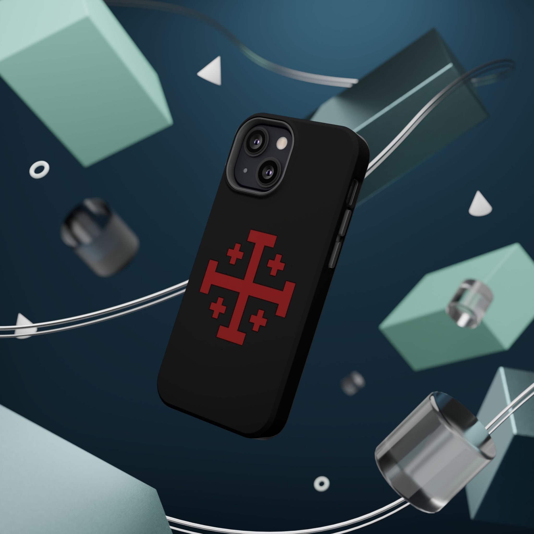 Cross Of Jerusalem Red Design Magnetic Impact-Resistant Cases