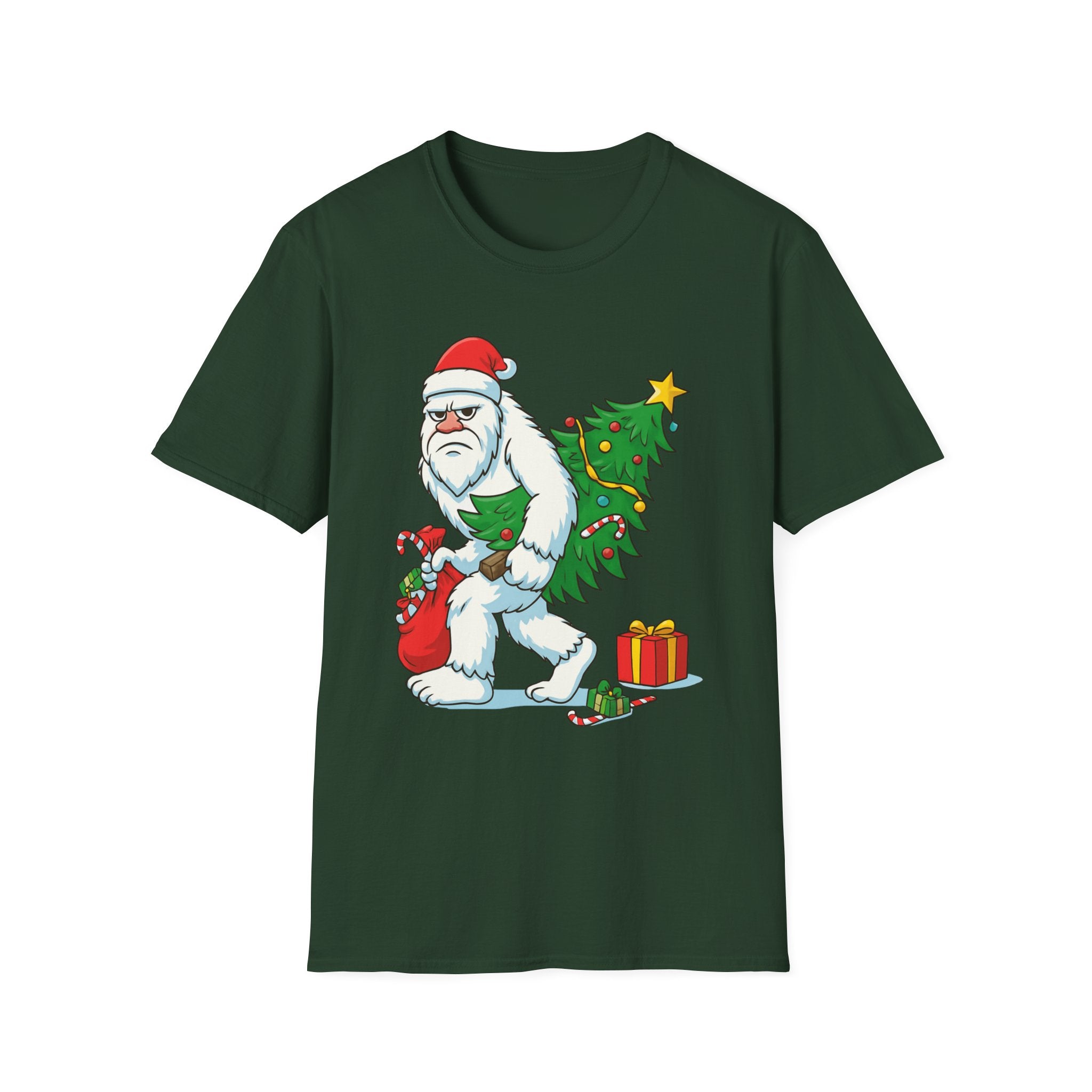 Yeti Stole Christmas T-Shirt | Funny Holiday Tee | Festive Unisex Cotton Shirt