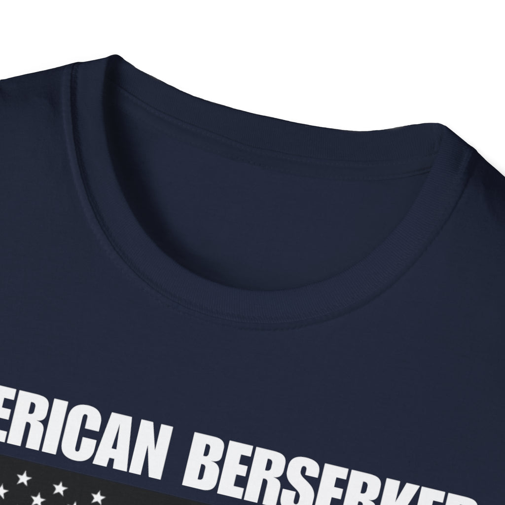 Bold American Berserker Black and White Softstyle T-Shirt