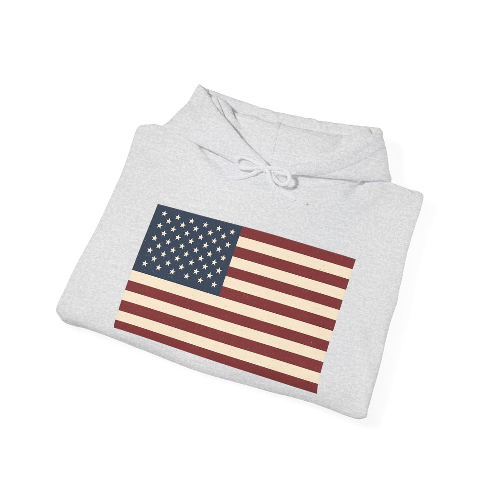 American Flag Pull Over Hoodie Sweatshirt
