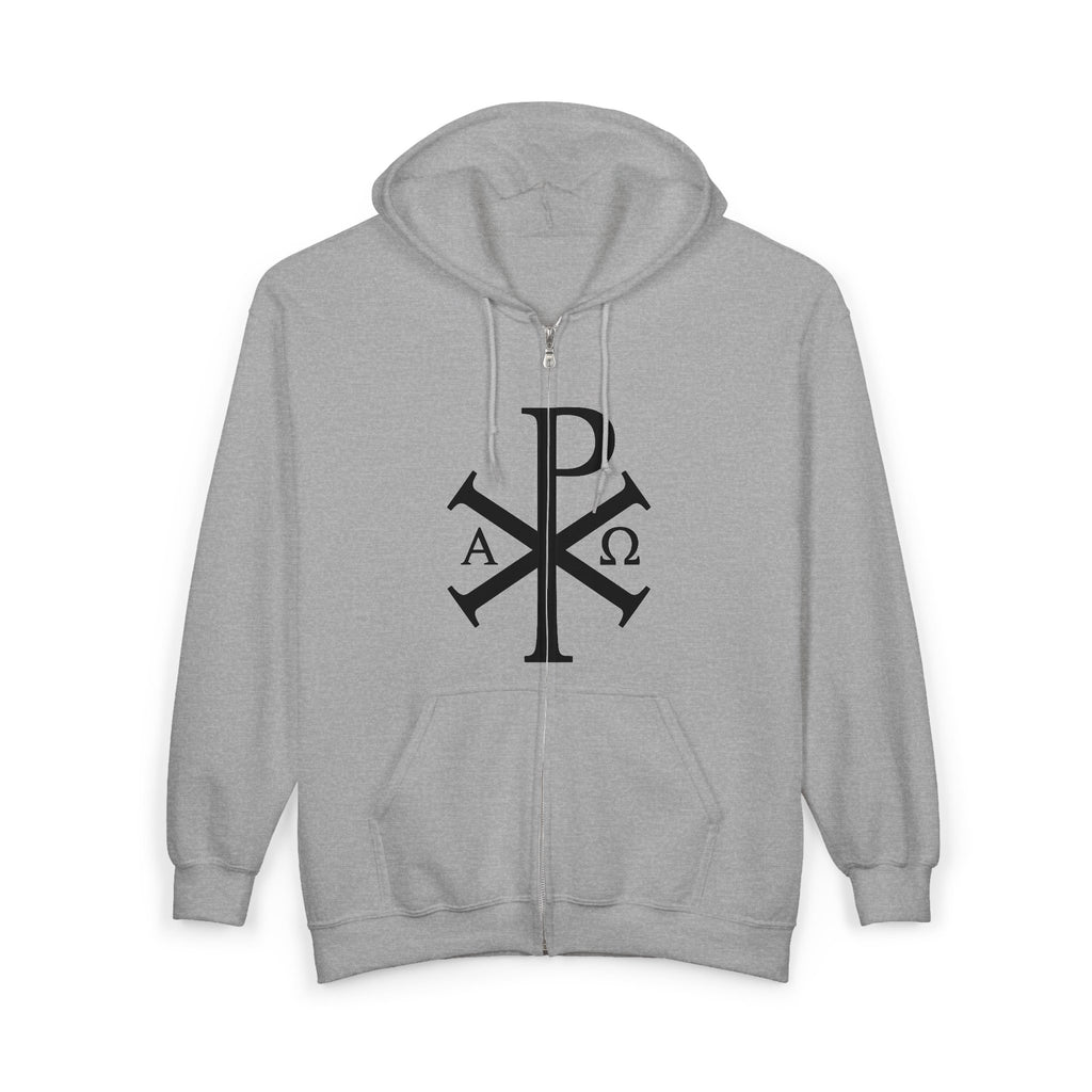 Pi Chi Rho Black Design Graphic Zip Up Hoodie