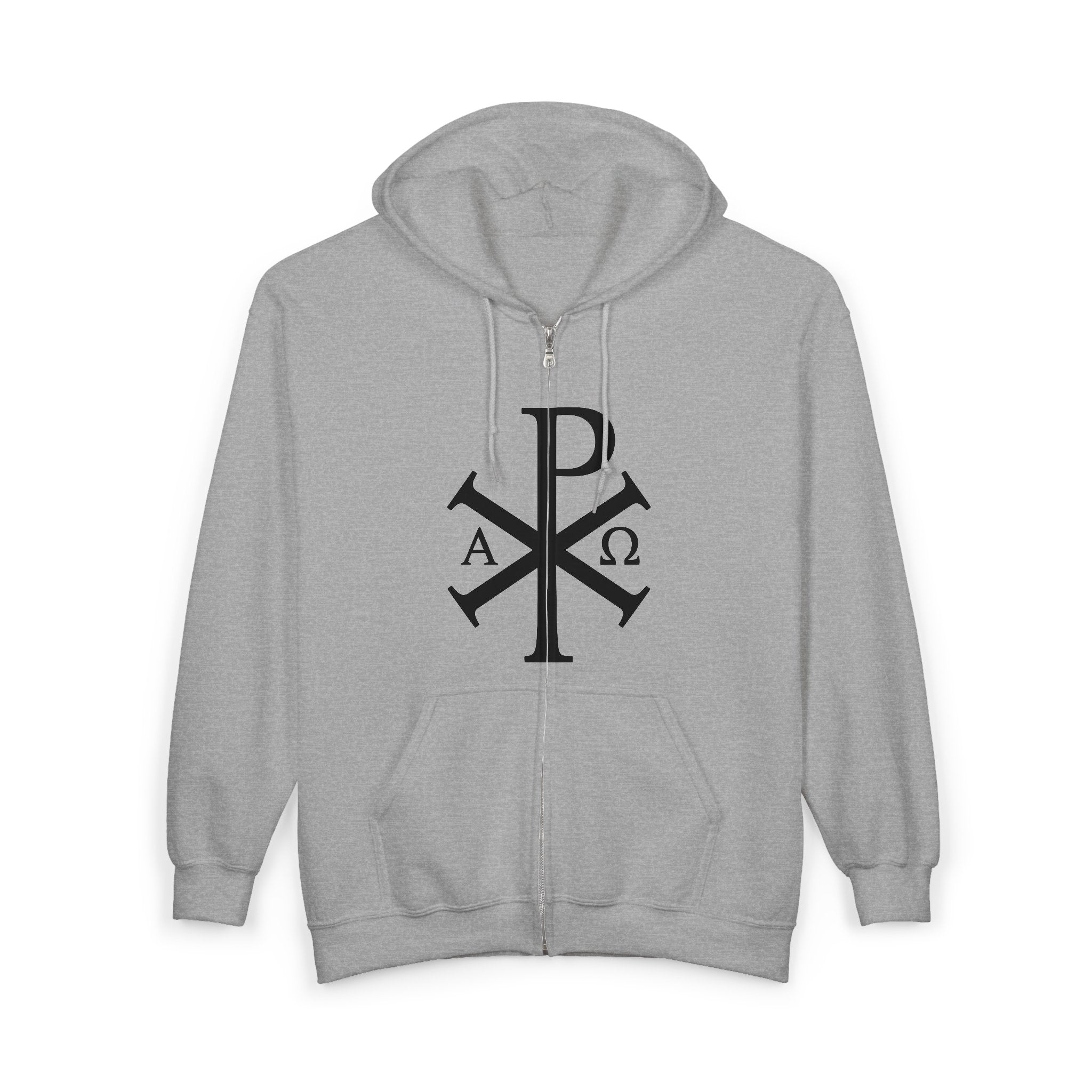 Pi Chi Rho Black Design Graphic Zip Up Hoodie