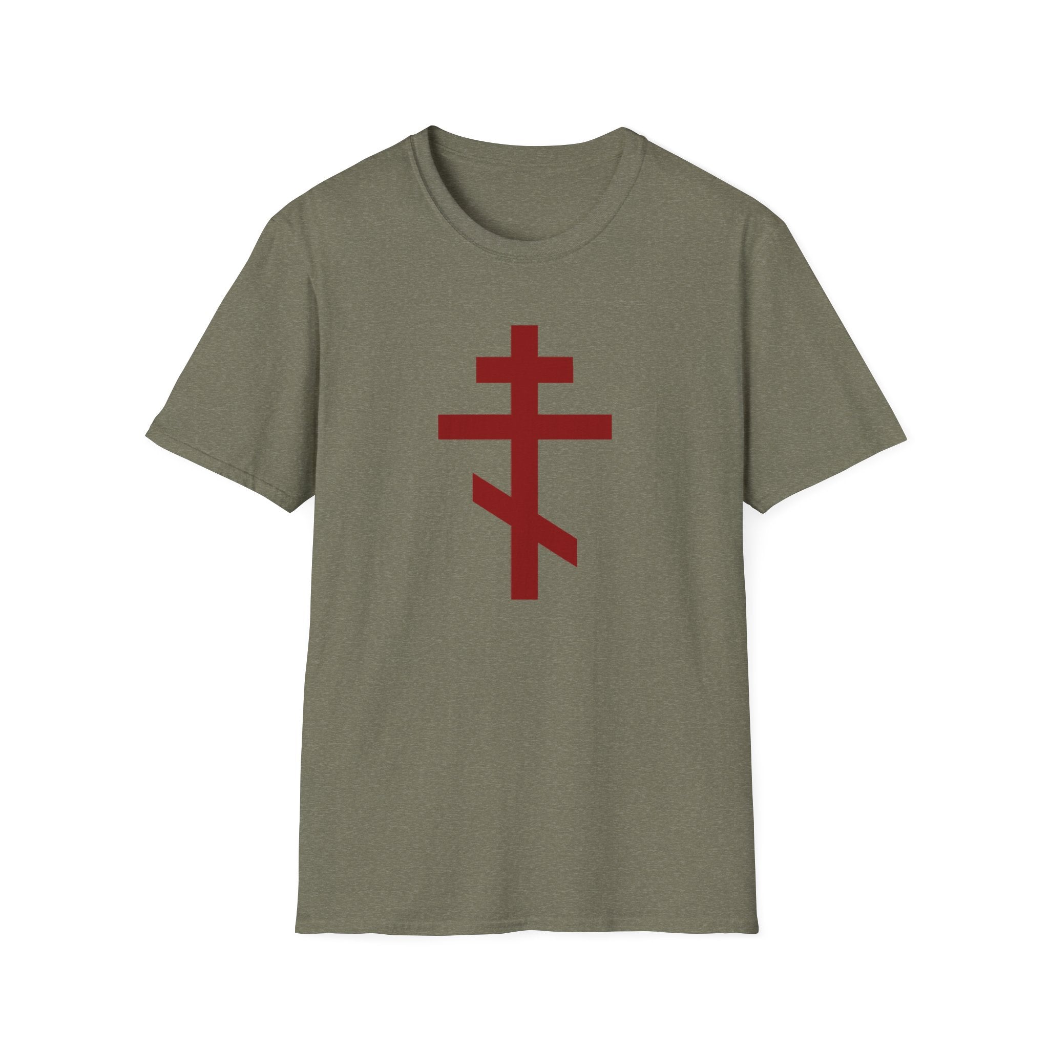 Crucifix Red Unisex Cotton Softstyle T-Shirt