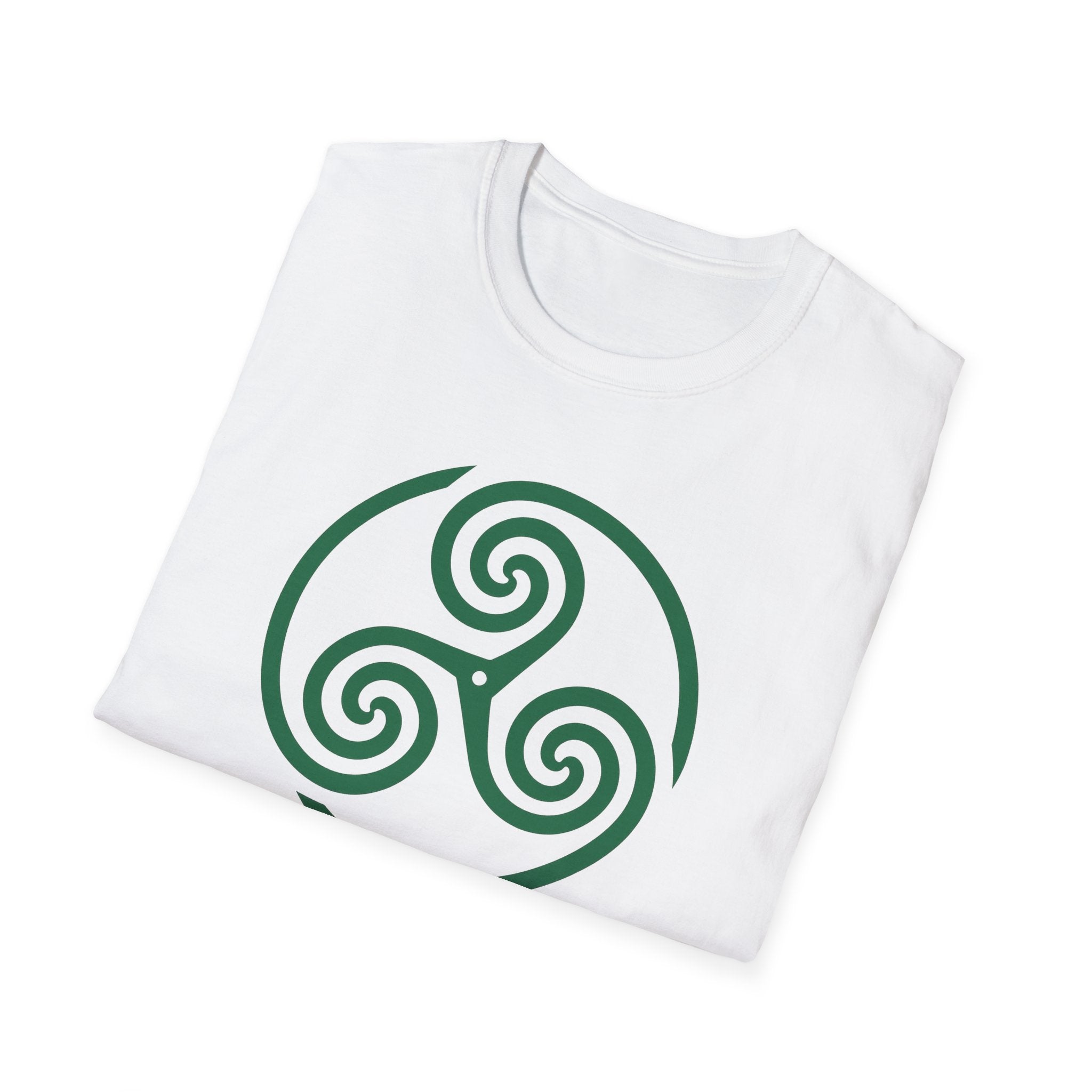 Celtic Spiral Triskele Symbol Alt Design White T-Shirt