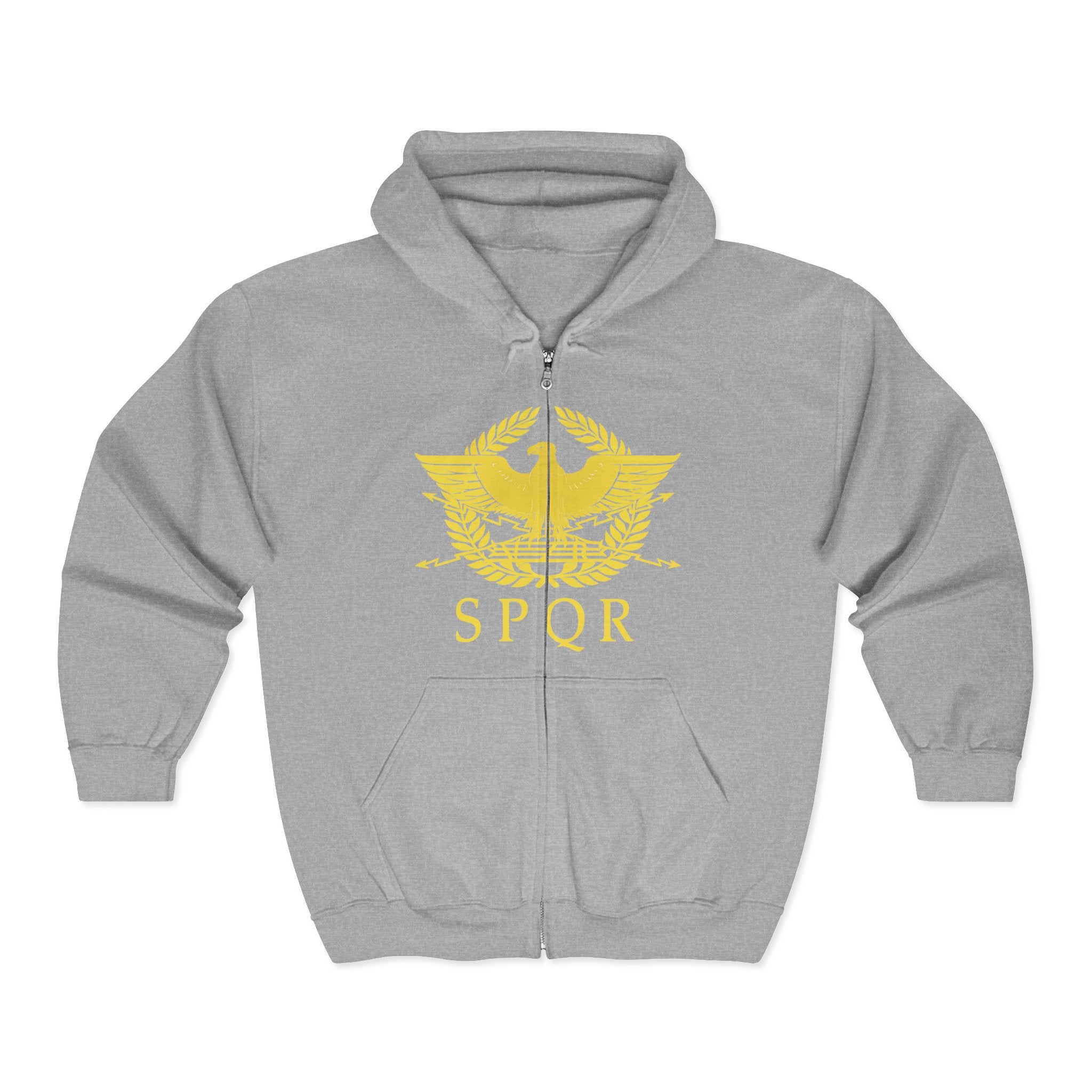 Roman Eagle SPQR Zip Up Hoodie Sweatshirt