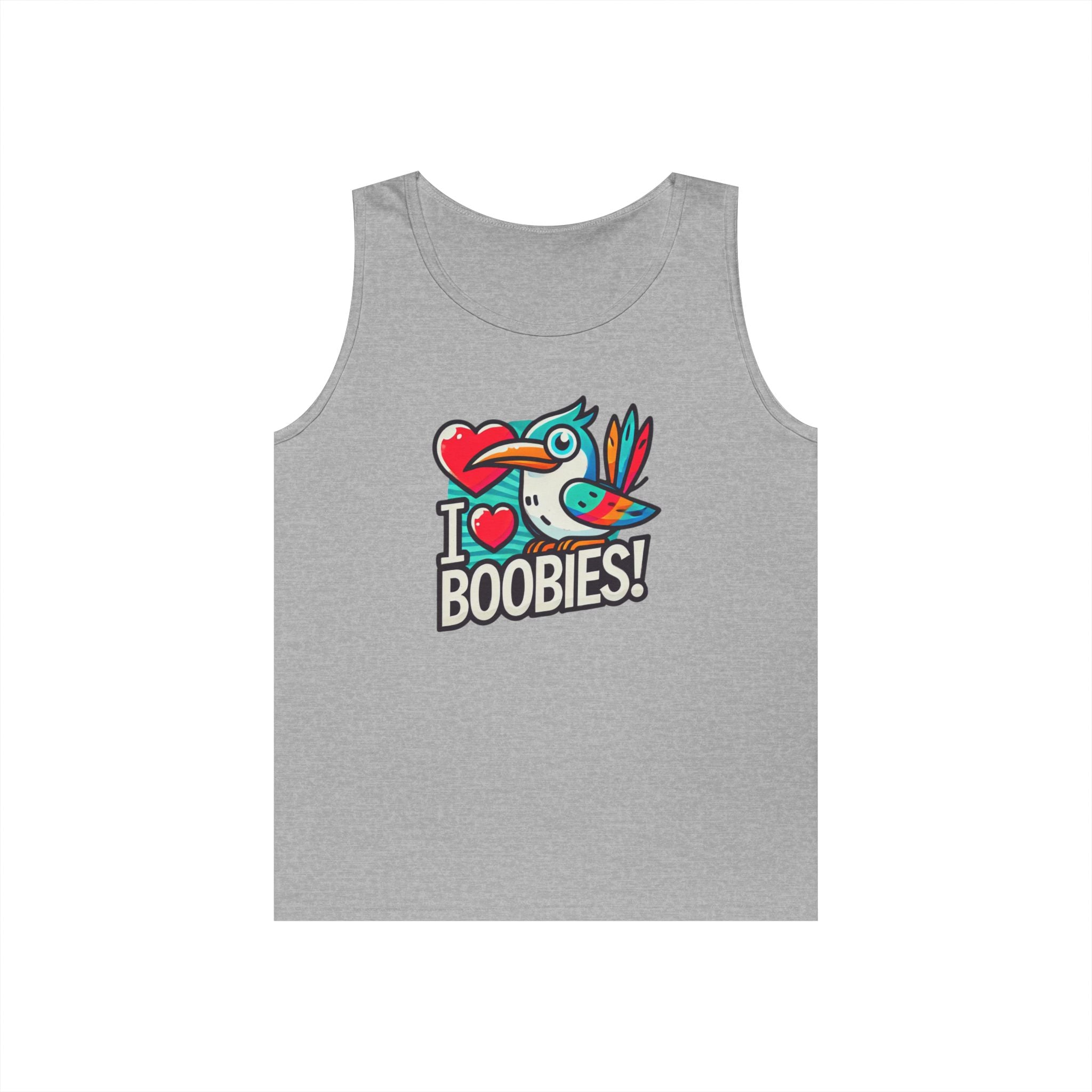 Funny 'I Love Boobies!' Boobie Bird Unisex Heavy Cotton Tank Top