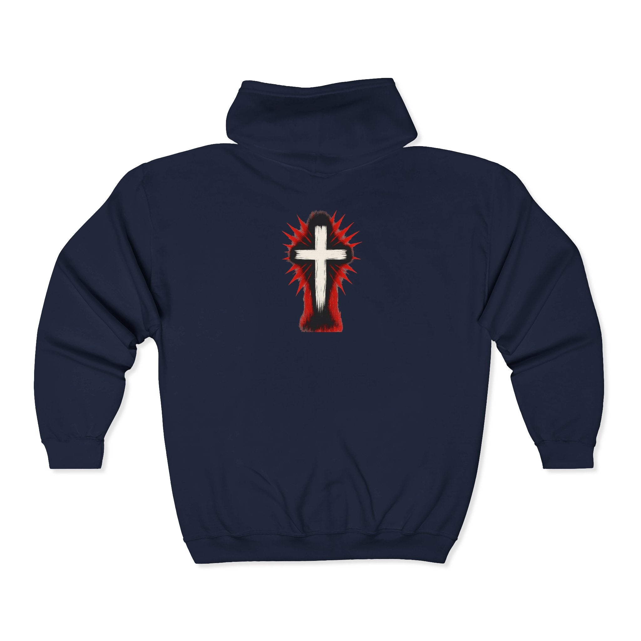 Front and Back Christ is King Zip-Up Hoodie, Christ is King Design Sweatshirt