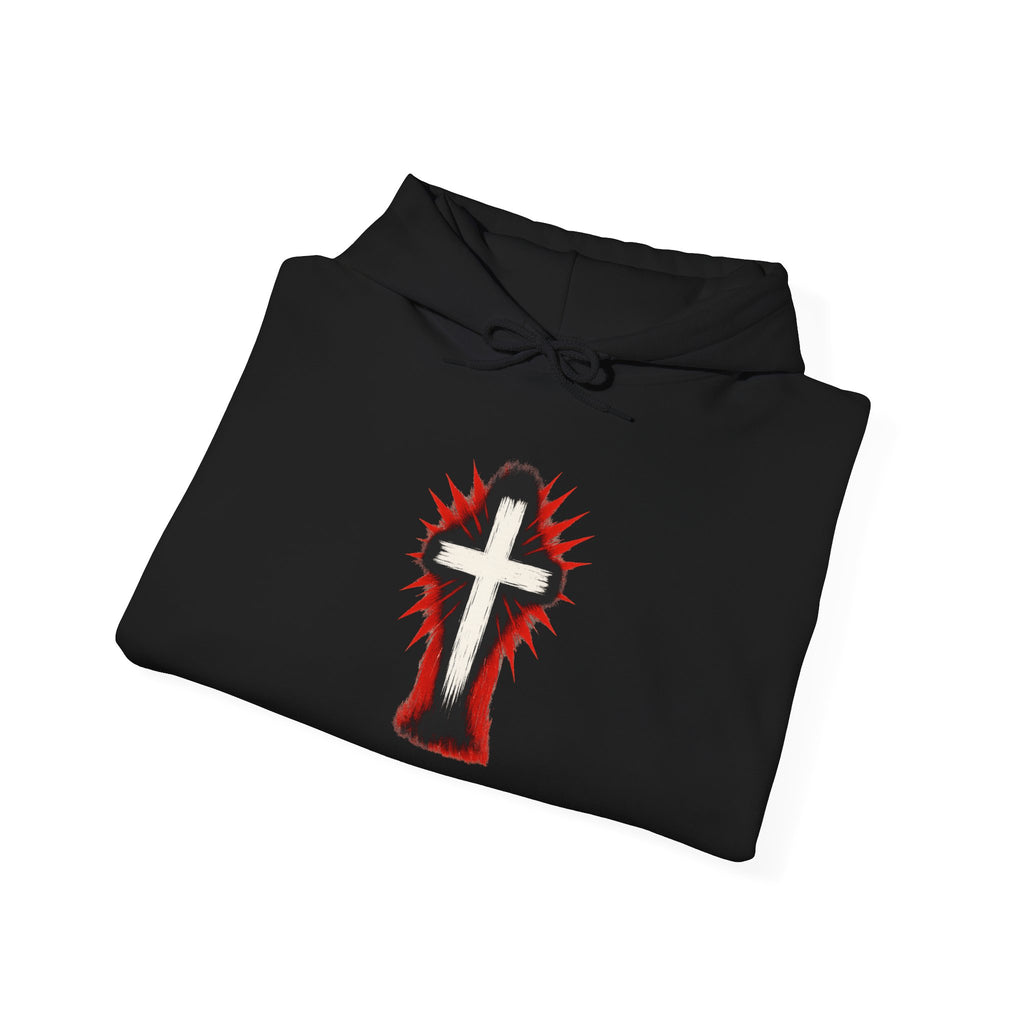 Cross Design Unisex Hoodie, Crucifix Hoodie
