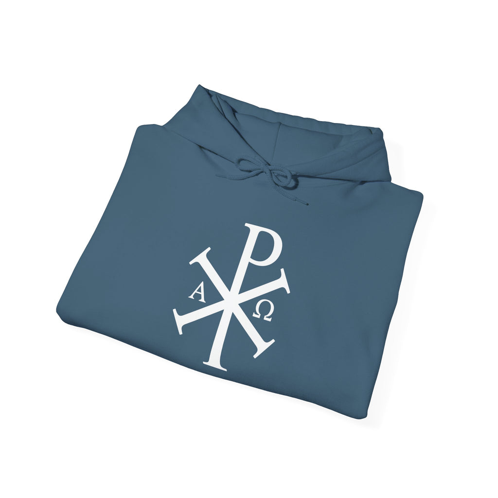 Pi Chi Rho White Design Graphic Pull Over Hoodie Sweatshirt