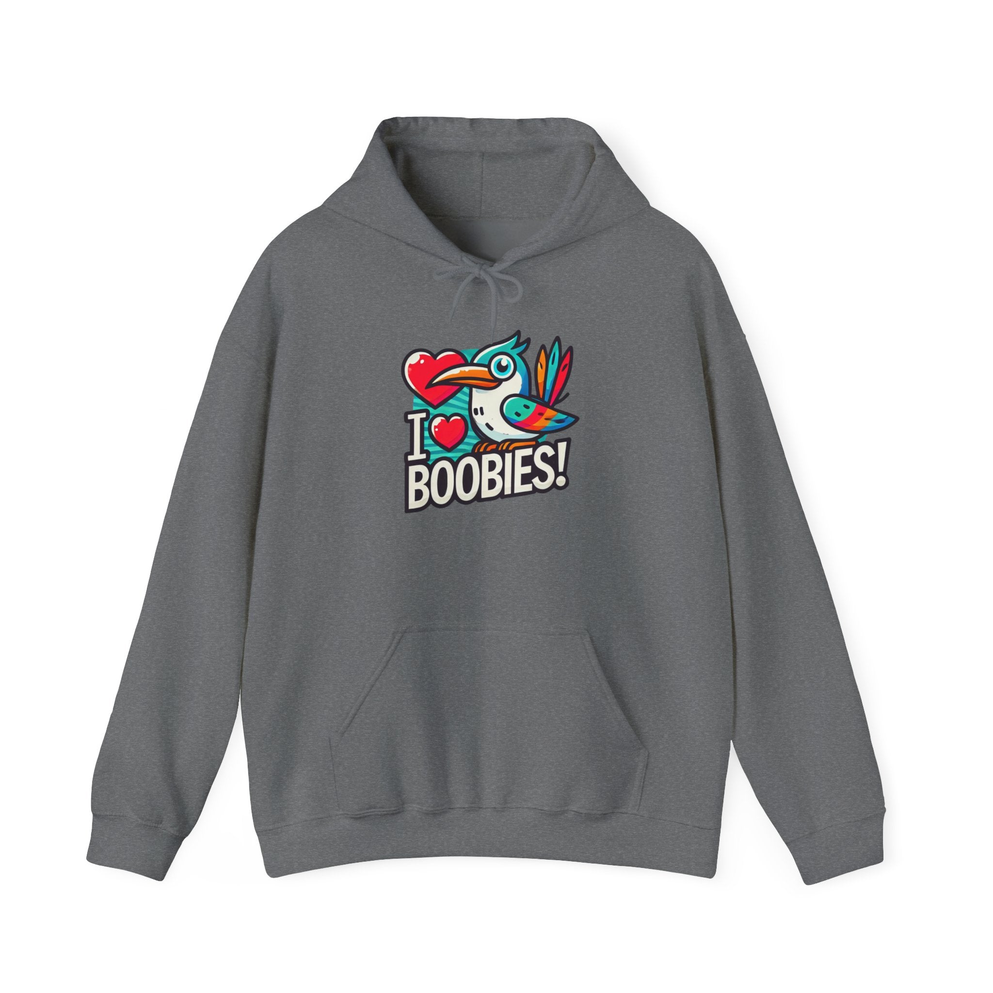Funny I Heart Boobies Boobie Bird Pull Over Hoodie Sweatshirt
