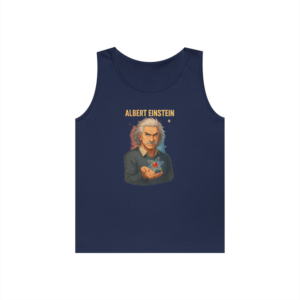 Albert Einstein Graphic Tank Top, Science Lover Gift, Unisex Cotton Top