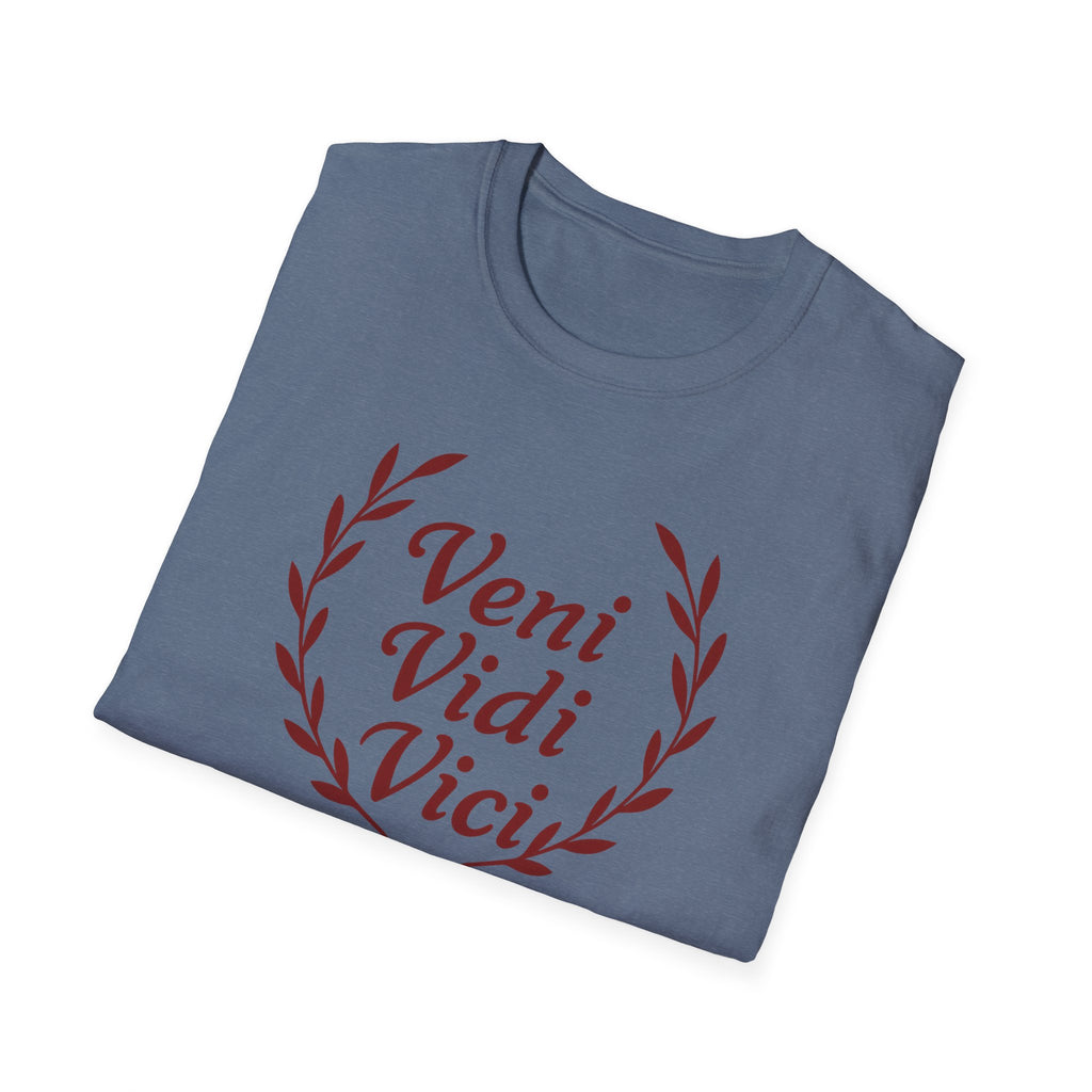 Veni Vidi Vici Red Design Softstyle T-Shirt