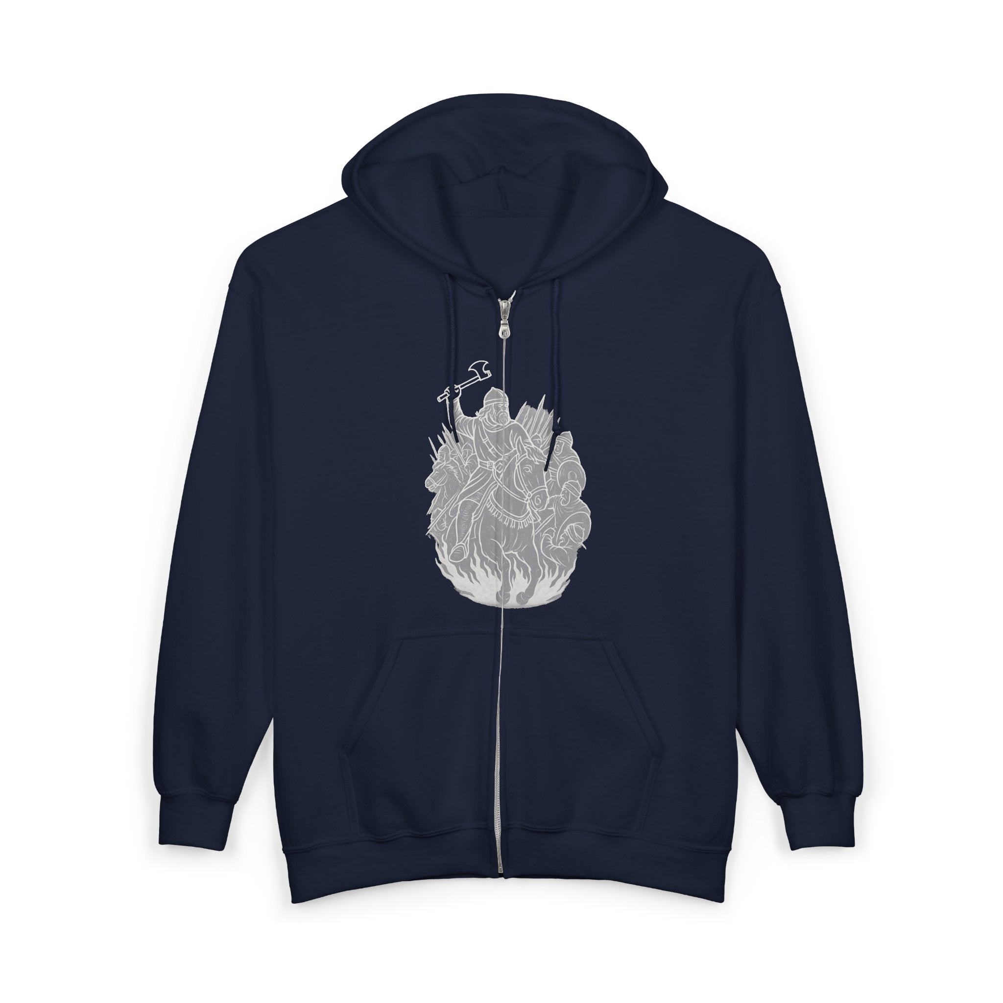 Charles "The Hammer" Martel (Design Only, No Text) Zip Up Hoodie Sweatshirt