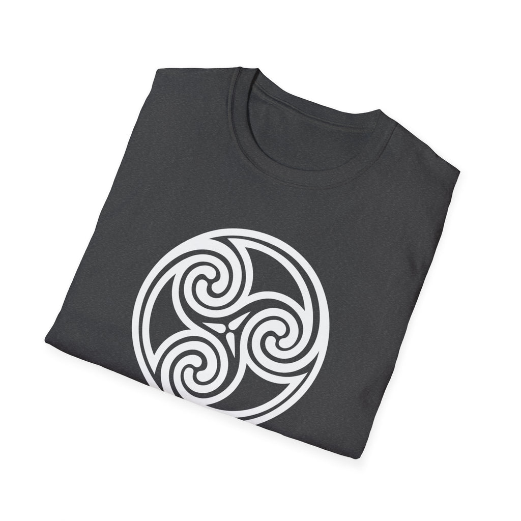 Triskele Trinity Symbol White Design Softstyle T-Shirt