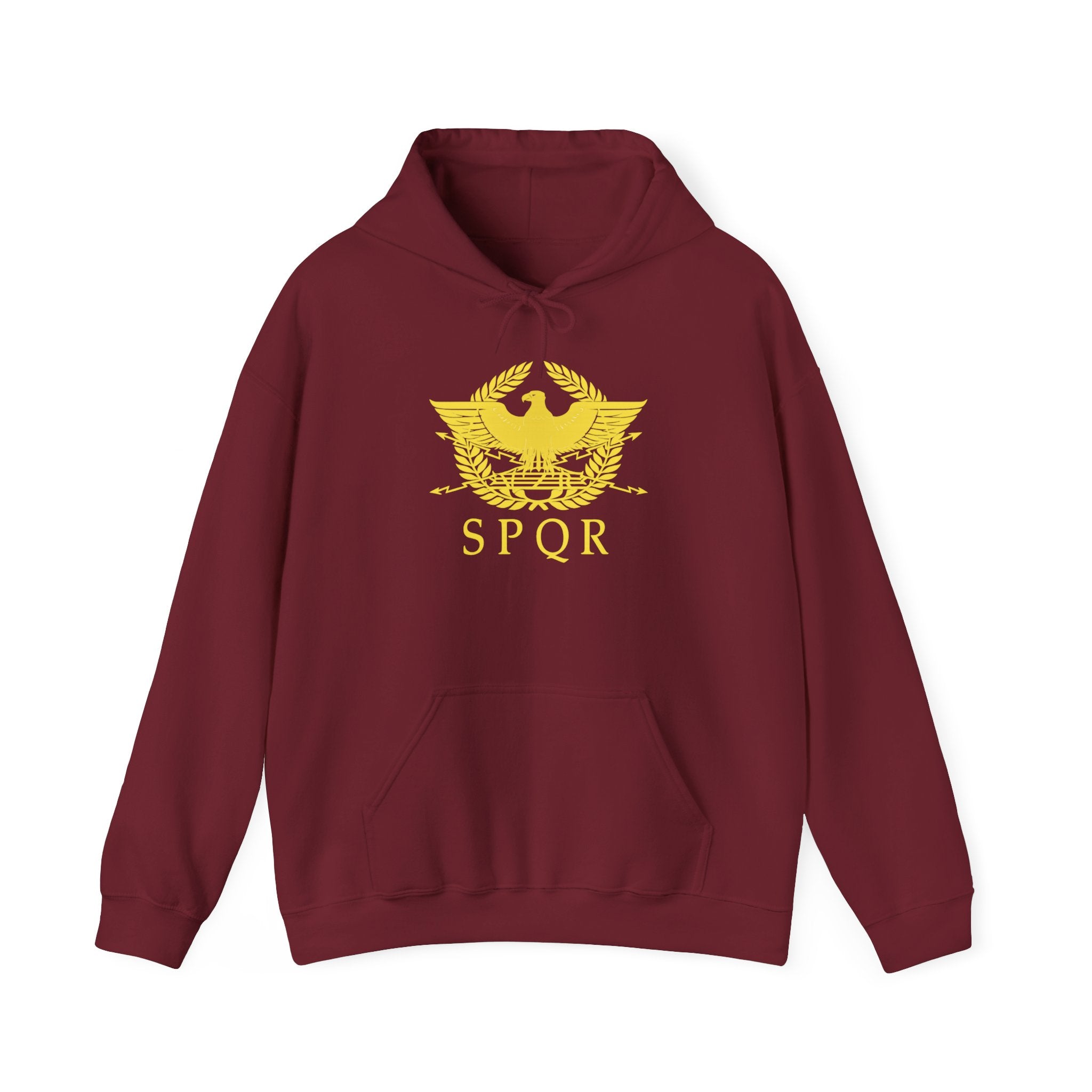 Roman SPQR Eagle Graphic Pull Over Hoodie Sweatshirt