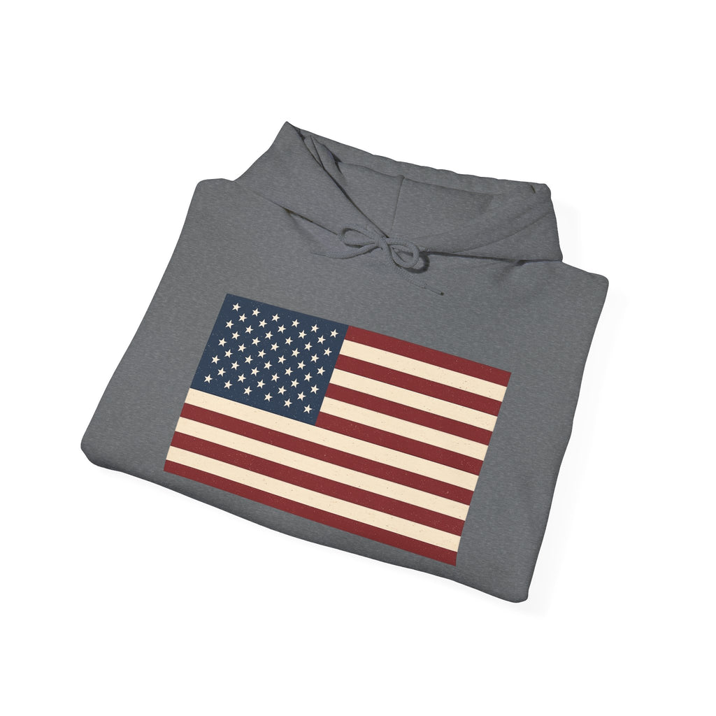 American Flag Pull Over Hoodie Sweatshirt