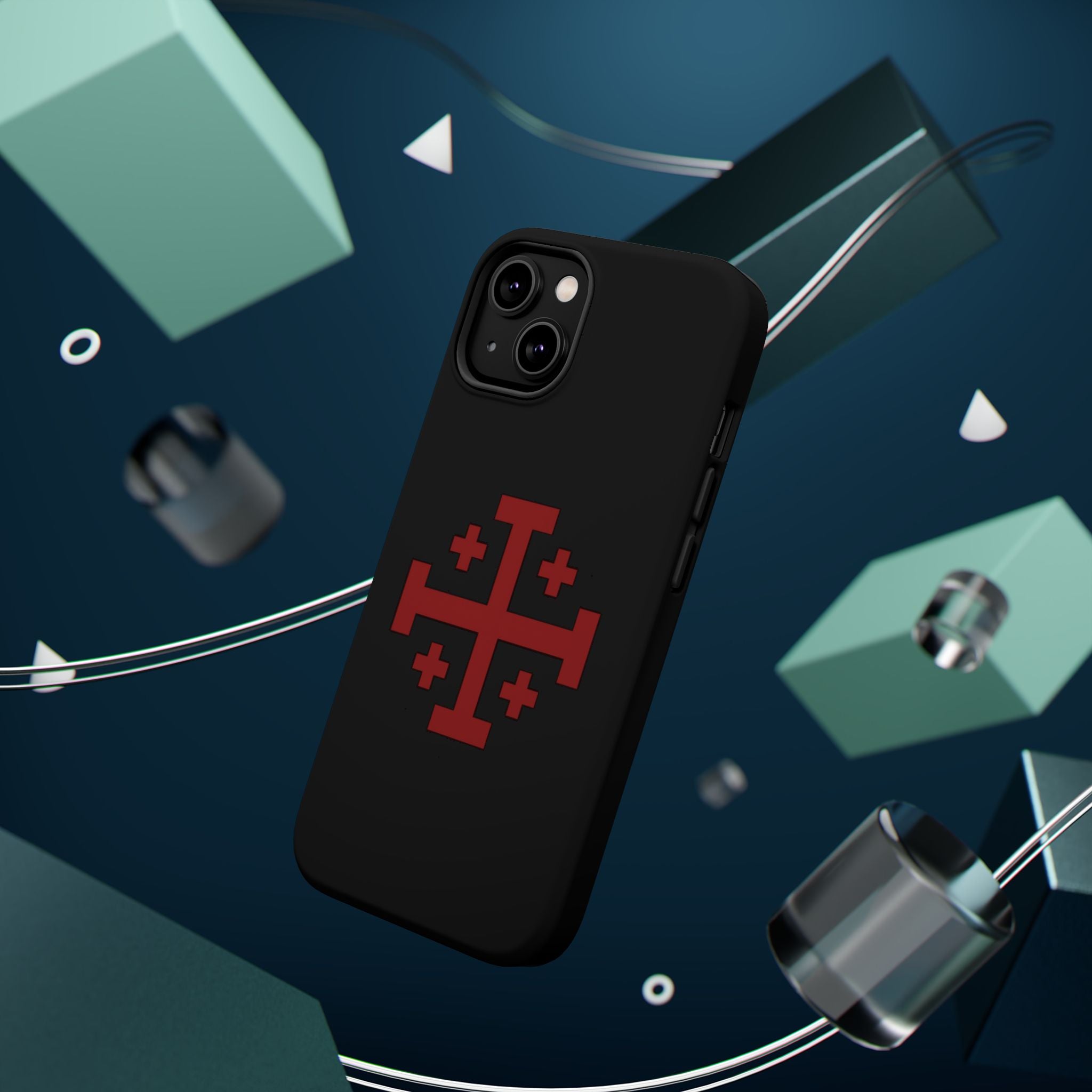 Cross Of Jerusalem Red Design Magnetic Impact-Resistant Cases