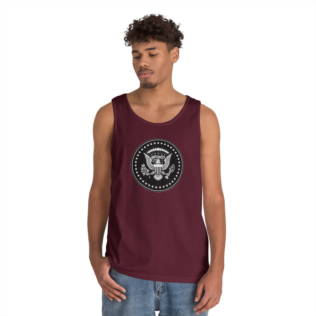 American Eagle Presidential Seal Black Design Unisex Heavy Cotton Tank Top