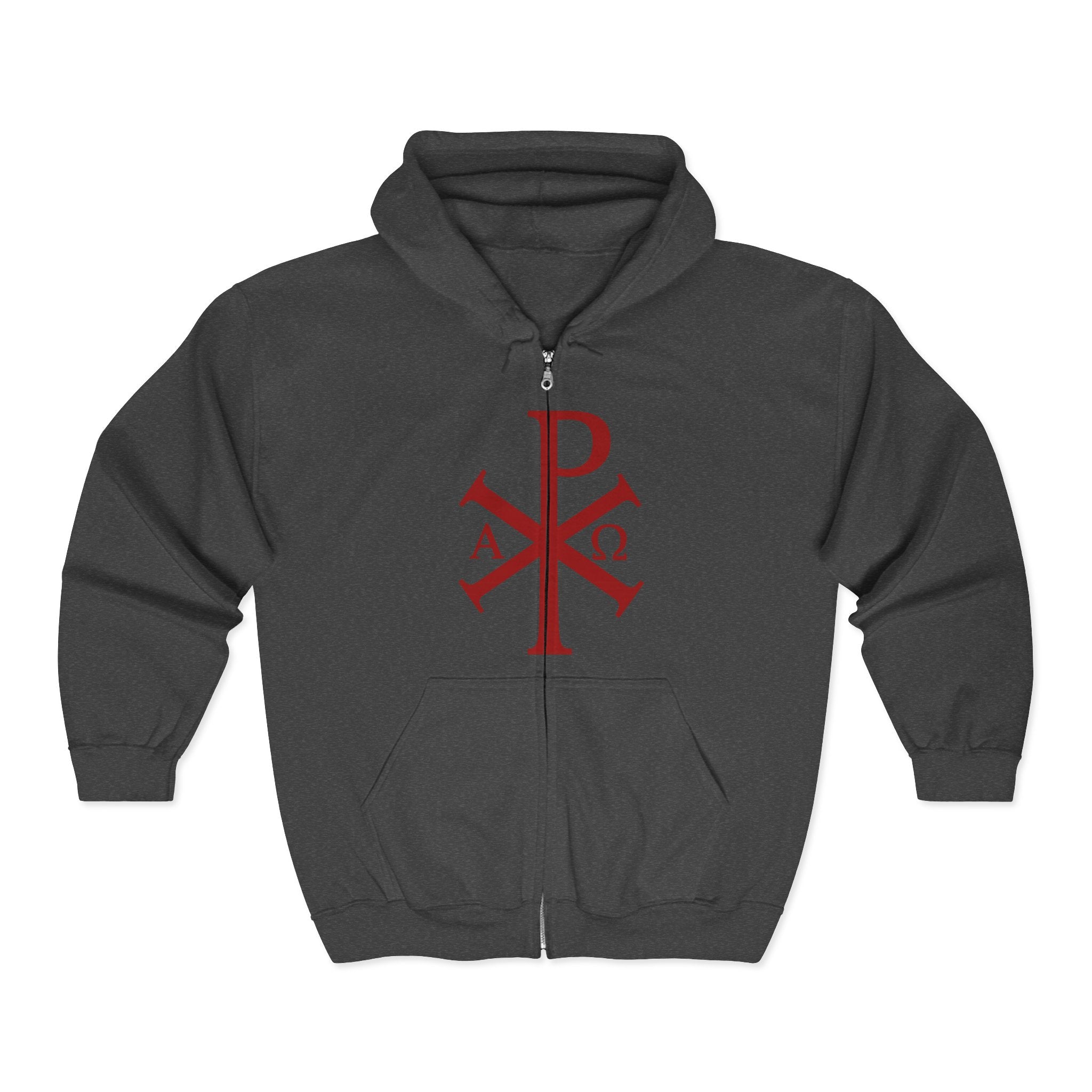 Pi Chi Rho Red Design Graphic Zip Up Hoodie