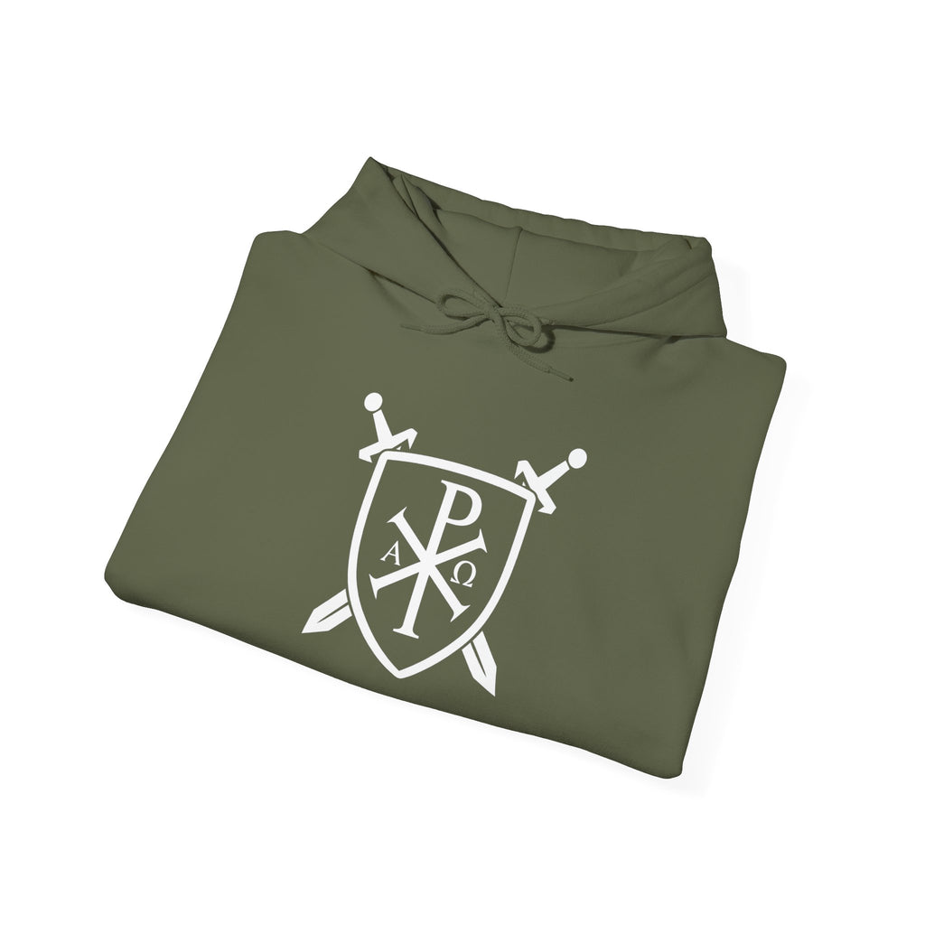 Pi Chi Rho Swords and Shield Crest Pull Over Hoodie Sweatshirt