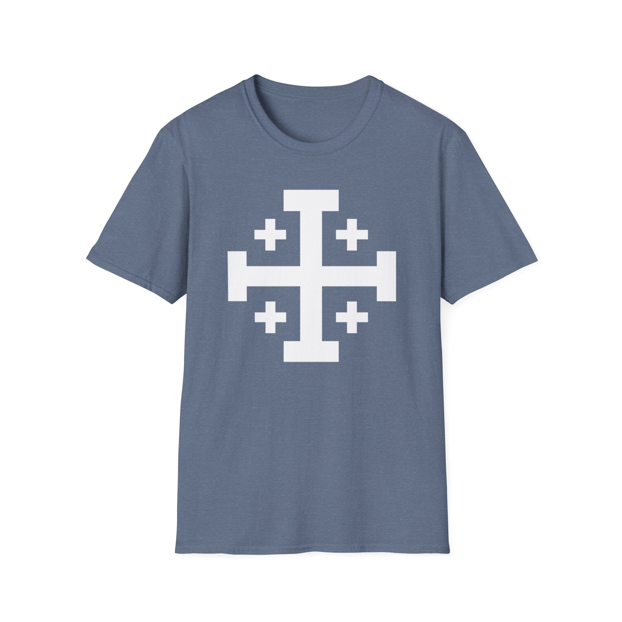 Cross of Jerusalem White Design Softstyle T-Shirt