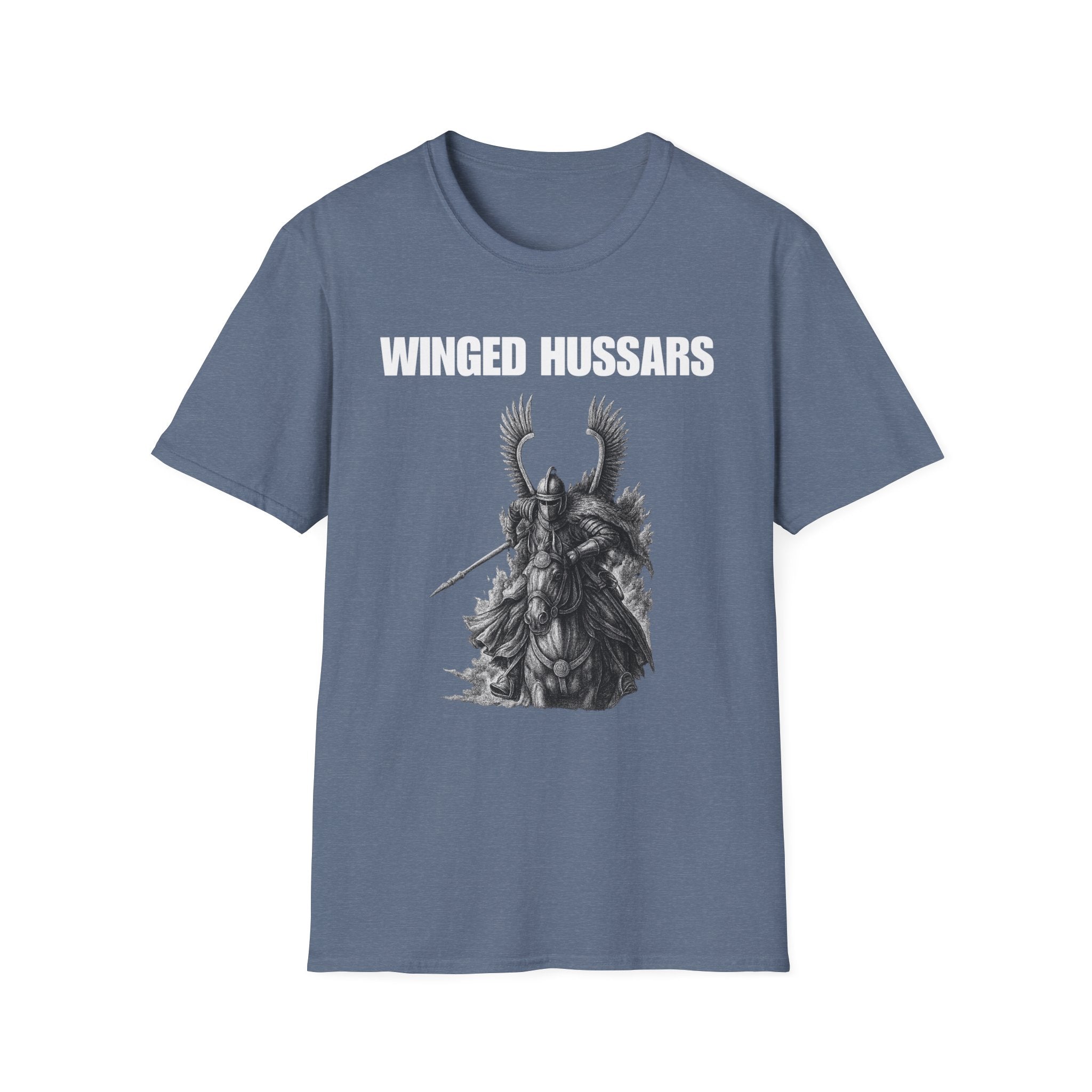 Winged Hussar White Design Softstyle Cotton T-Shirt
