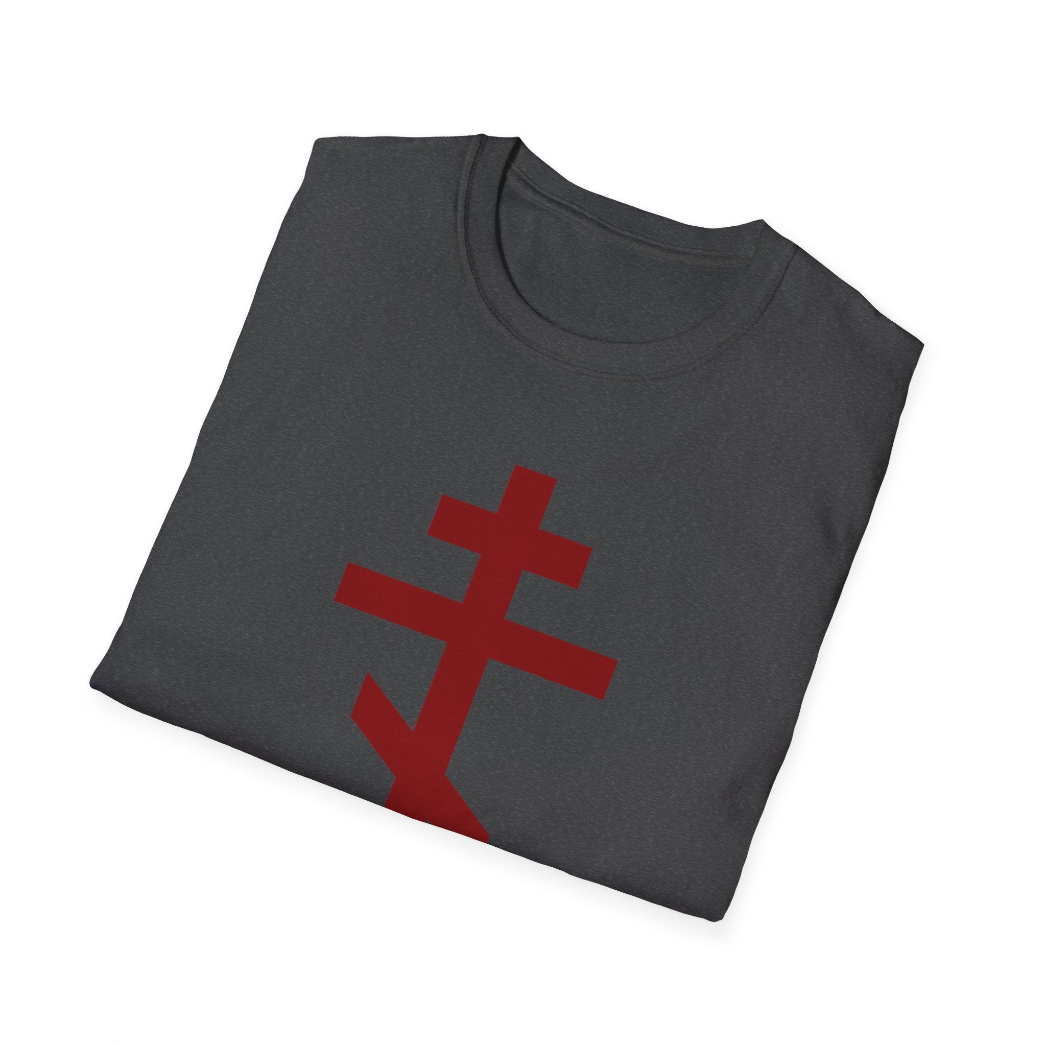 Crucifix Red Unisex Cotton Softstyle T-Shirt