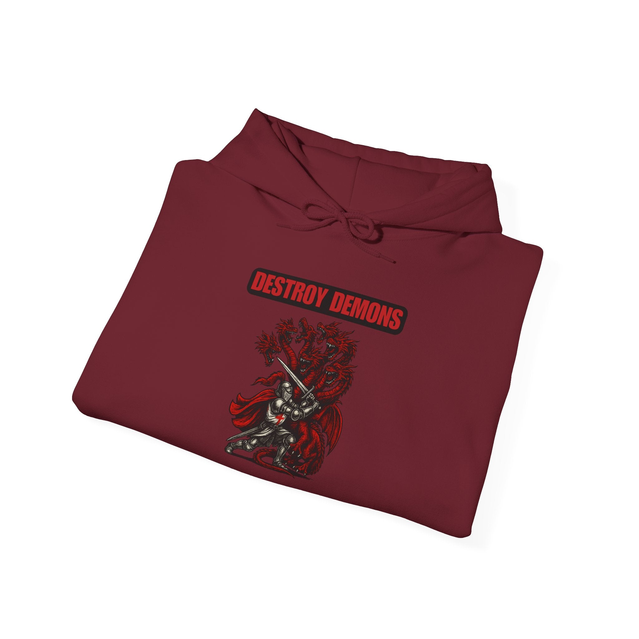 Destroy Demons Crusader Vs Great Red Dragon Hoodie Sweatshirt