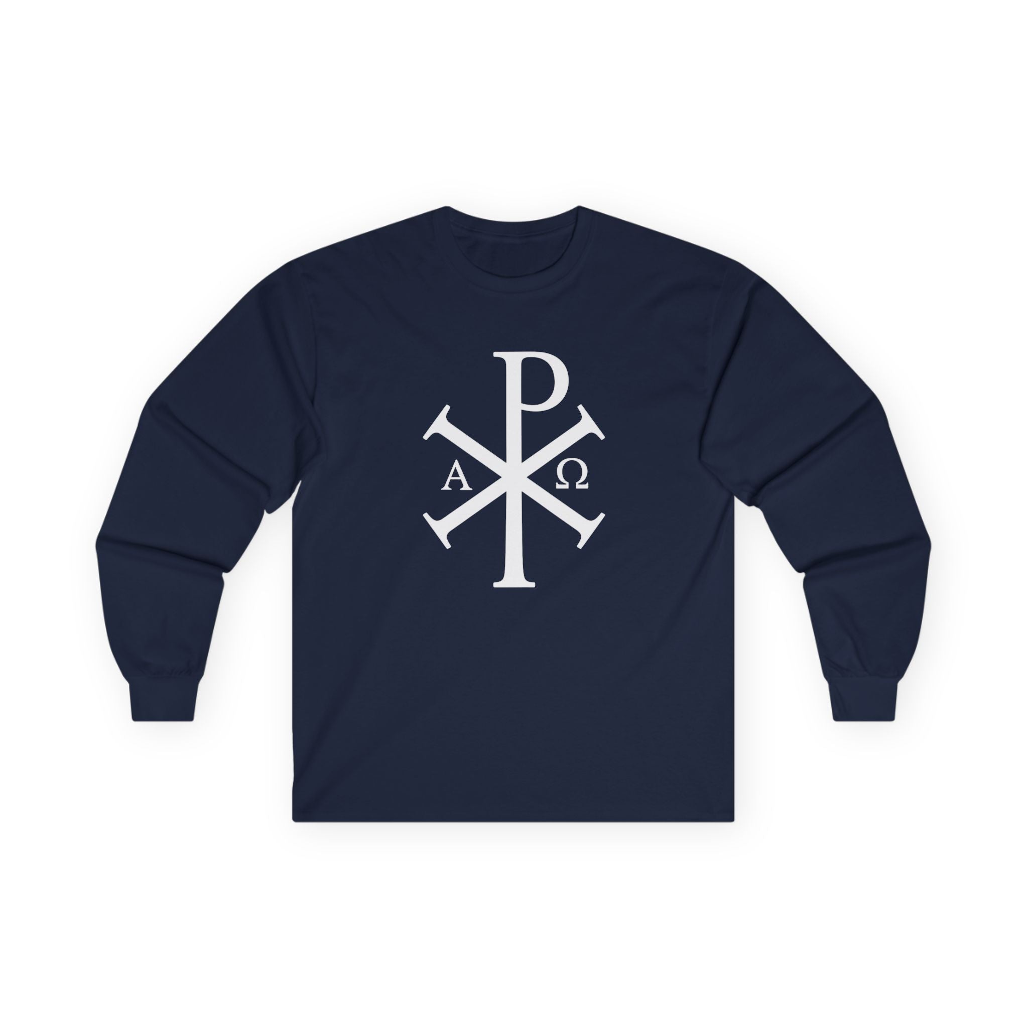 Stylish Long Sleeve T-Shirt with Pi Chi Rho Design