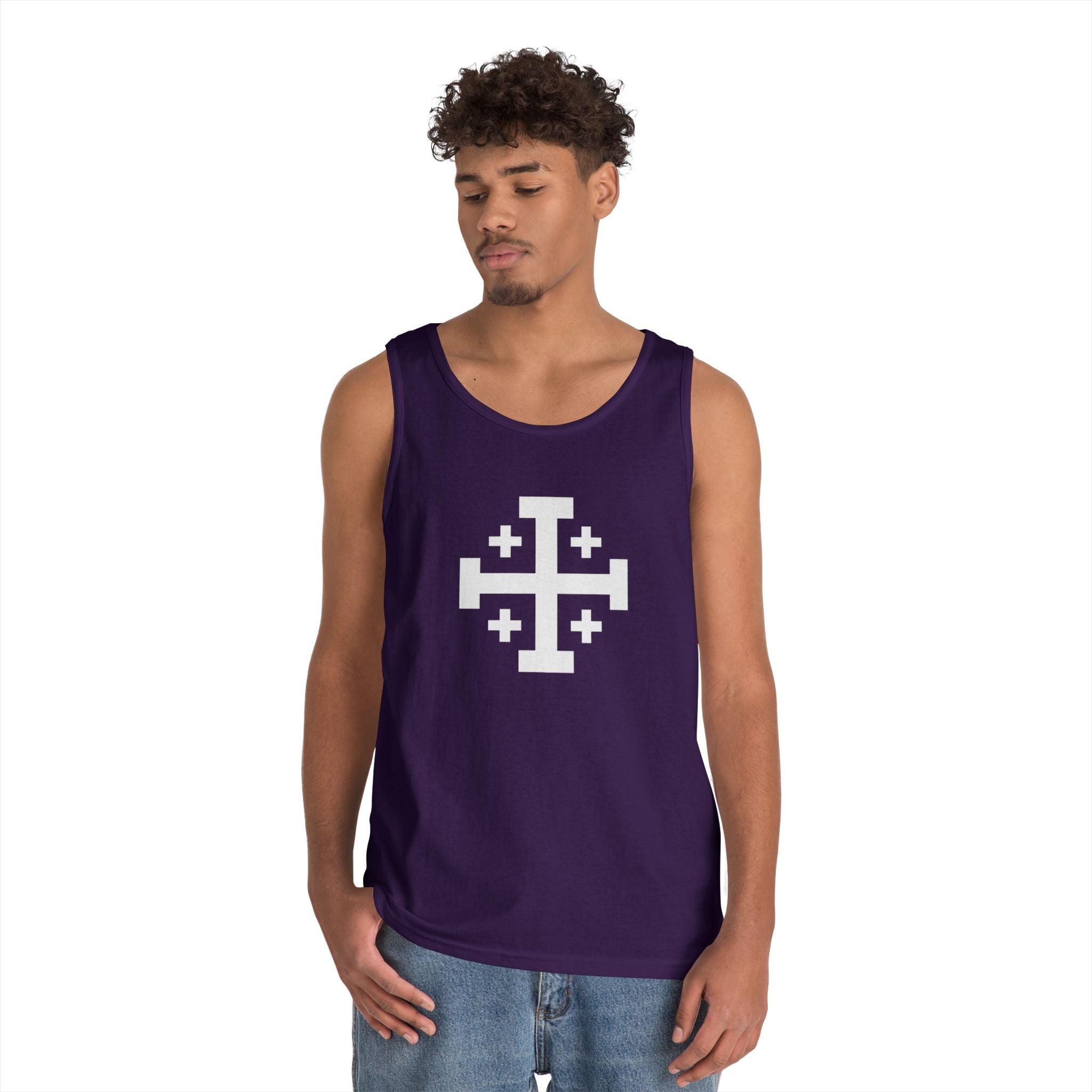 Cross of Jerusalem Unisex Heavy Cotton Tank Top