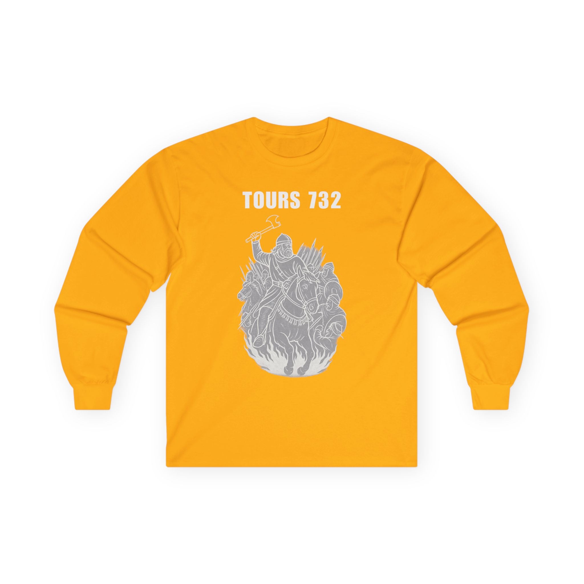 Battle of Tours 732 AD Charles The Hammer Martel Graphic Long Sleeve Tee