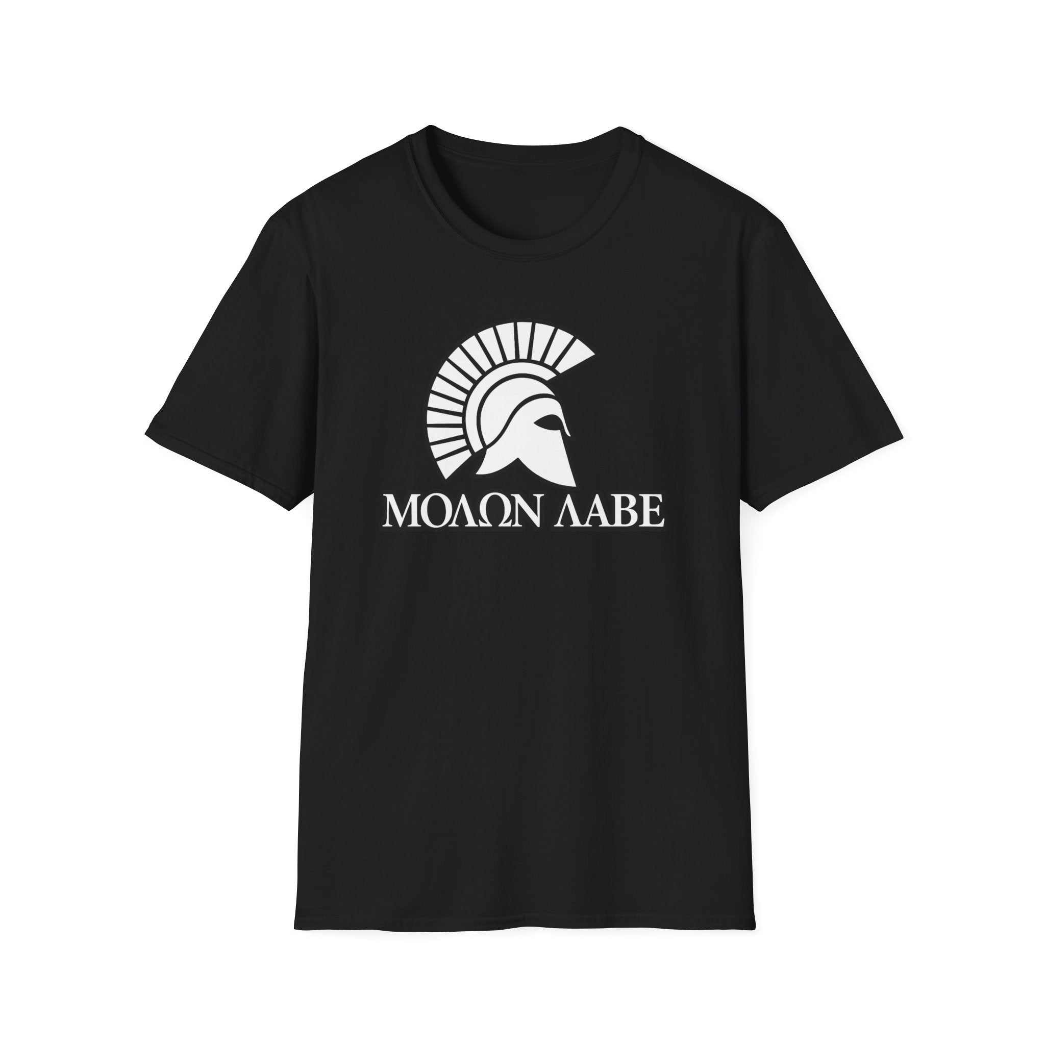 Molon Labe "Come and Take It!" in Greek White Design Softstyle Cotton T-Shirt Softstyle Cotton T-Shirt
