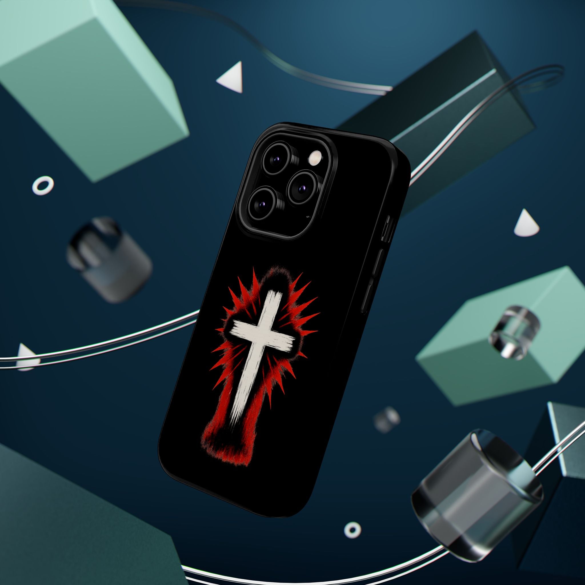 Crucifix Magnetic Impact Resistant Phone Case