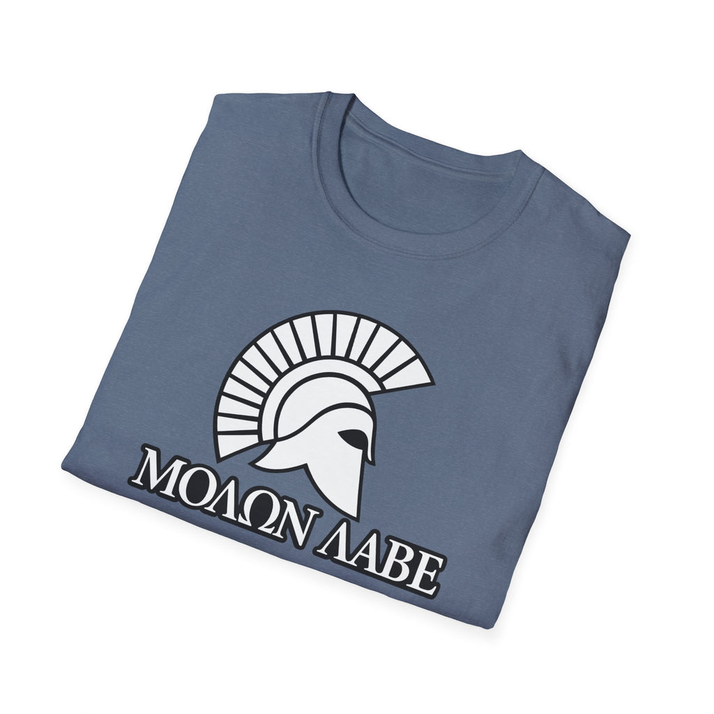 Molon Labe "Come and Take It!" in Greek White Design Softstyle Cotton T-Shirt Softstyle Cotton T-Shirt
