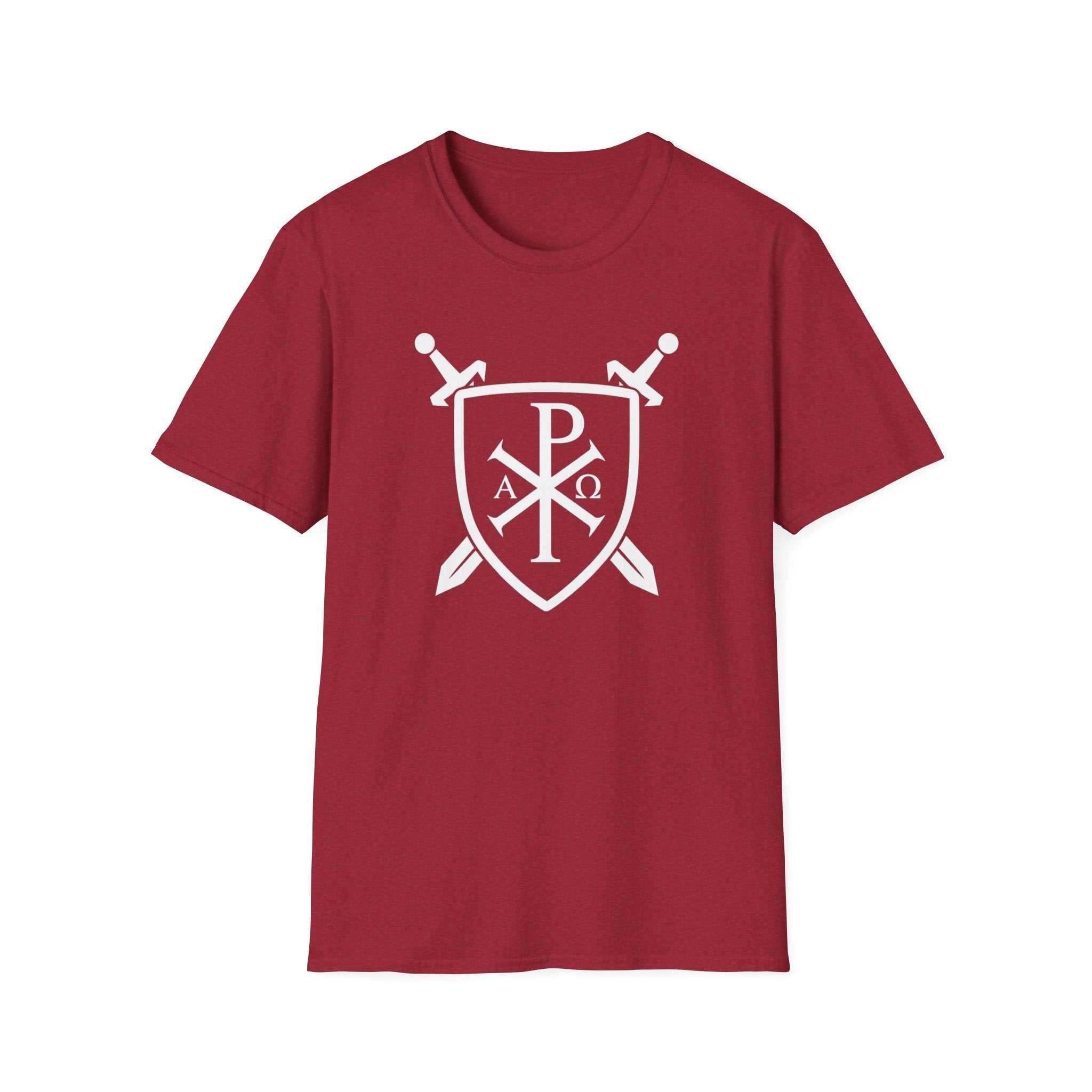 Unique Pi Chi Rho Crest Shield White Design Softstyle T-Shirt